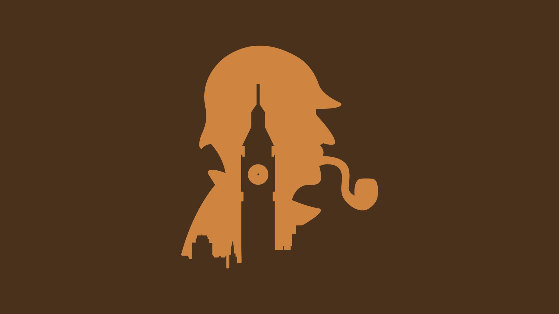 1920x1080 Download Minimalist Sherlock Holmes Vector Art Wallpaper