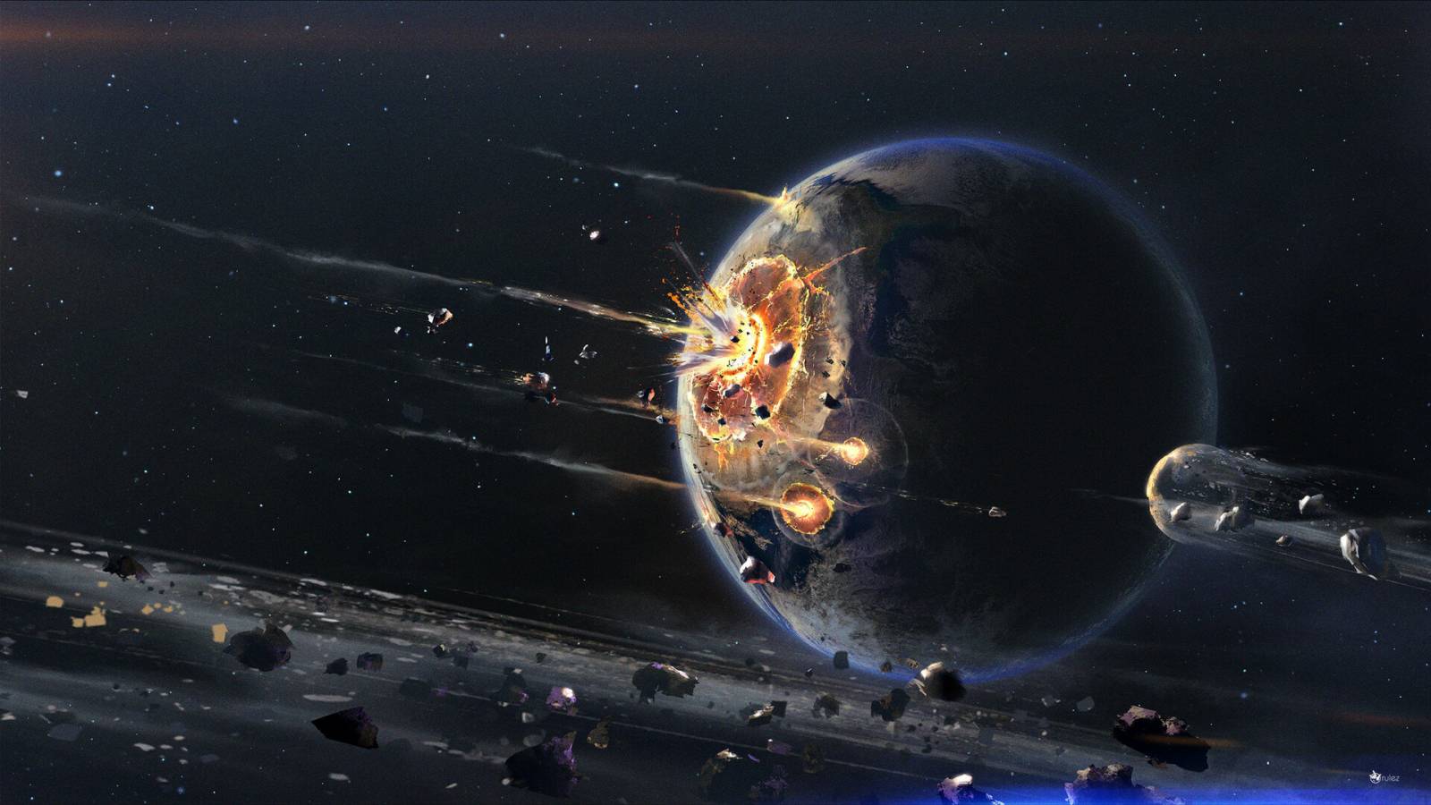 1600x900 Planet Explosion HD Space 1600x900 Resolution Wallpaper, HD Artist 4K Wallpaper, Image, Photo and Background
