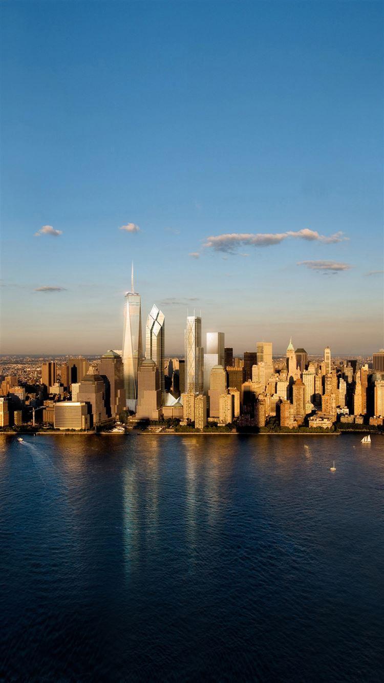 750x1334 New York Building At Dusk iPhone 8 Wallpaper Free Download
