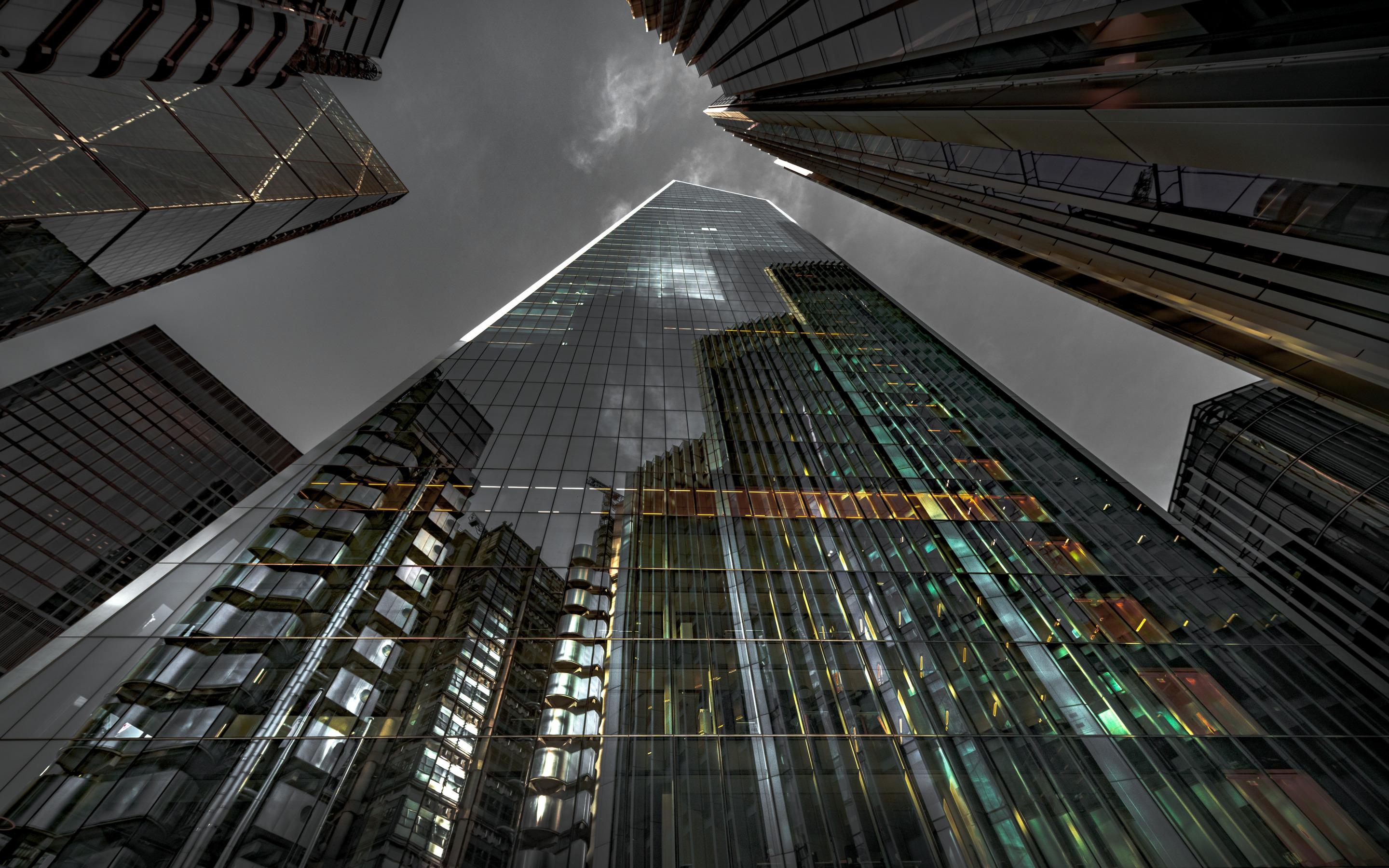 2880x1800 Download wallpaper modern business center, glass skyscrapers facade, modern buildings, skyscrapers, beautiful buildings, business centers for desktop with resolution 2880x1800. High Quality HD picture wallpaper