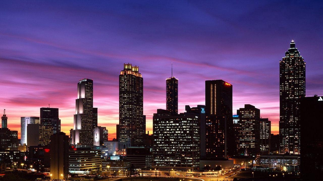 1280x720 Wallpaper city, night, buildings, skyscrapers, city lights hd, picture, image