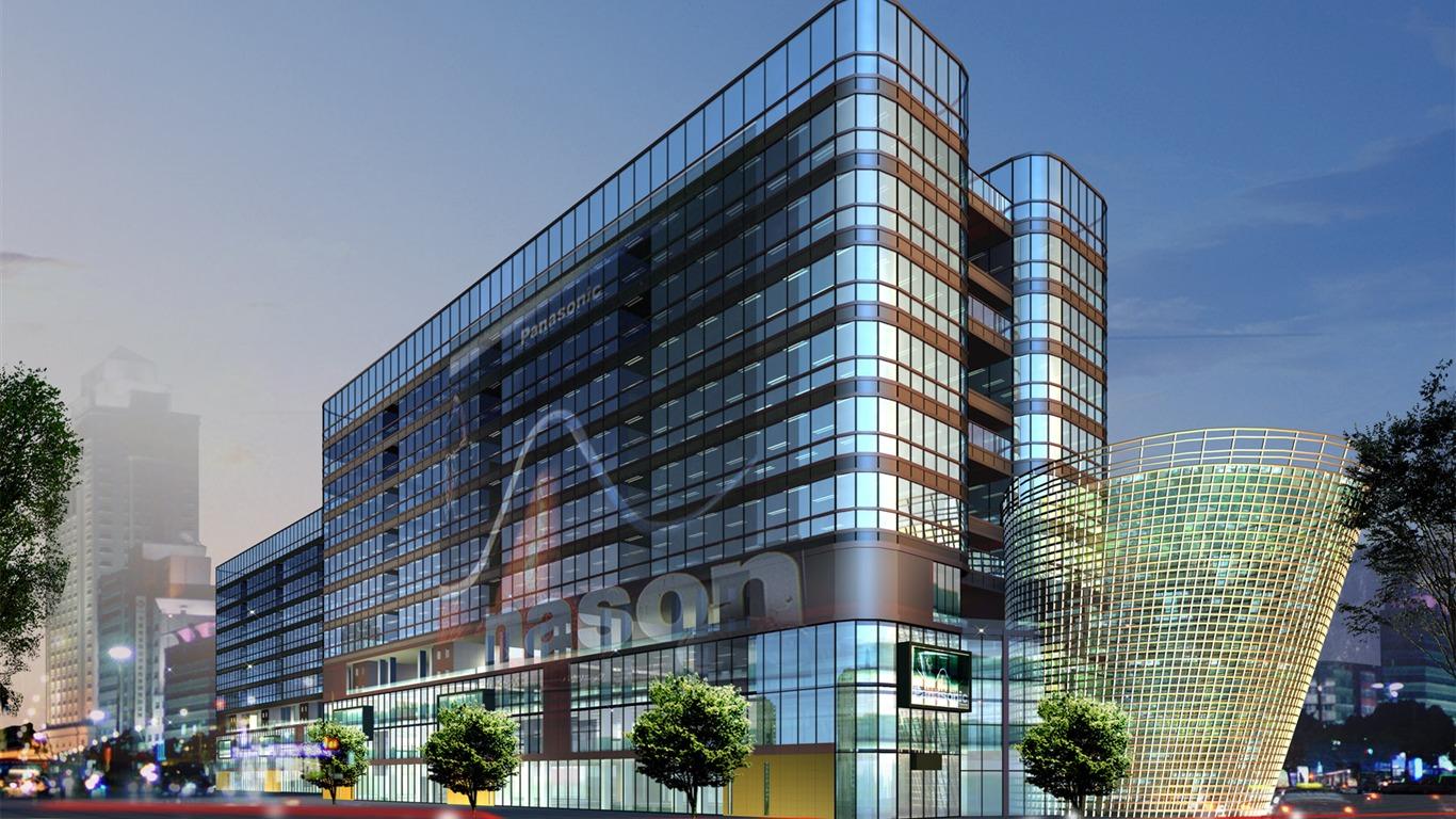 1366x768 Architecture Design of Commercial Buildings
