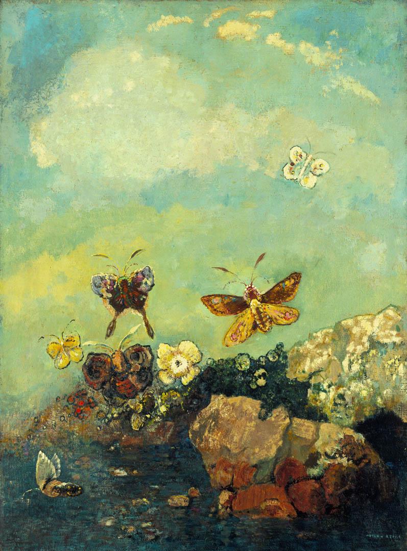 797x1080 Butterflies post impressionist odilon redon art wallpaper