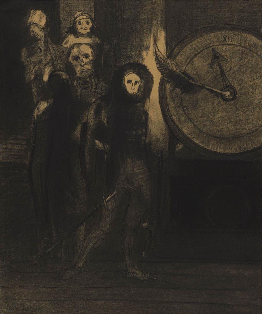 902x1080 The Masque Of The Red Death post impressionist odilon redon art wallpaper