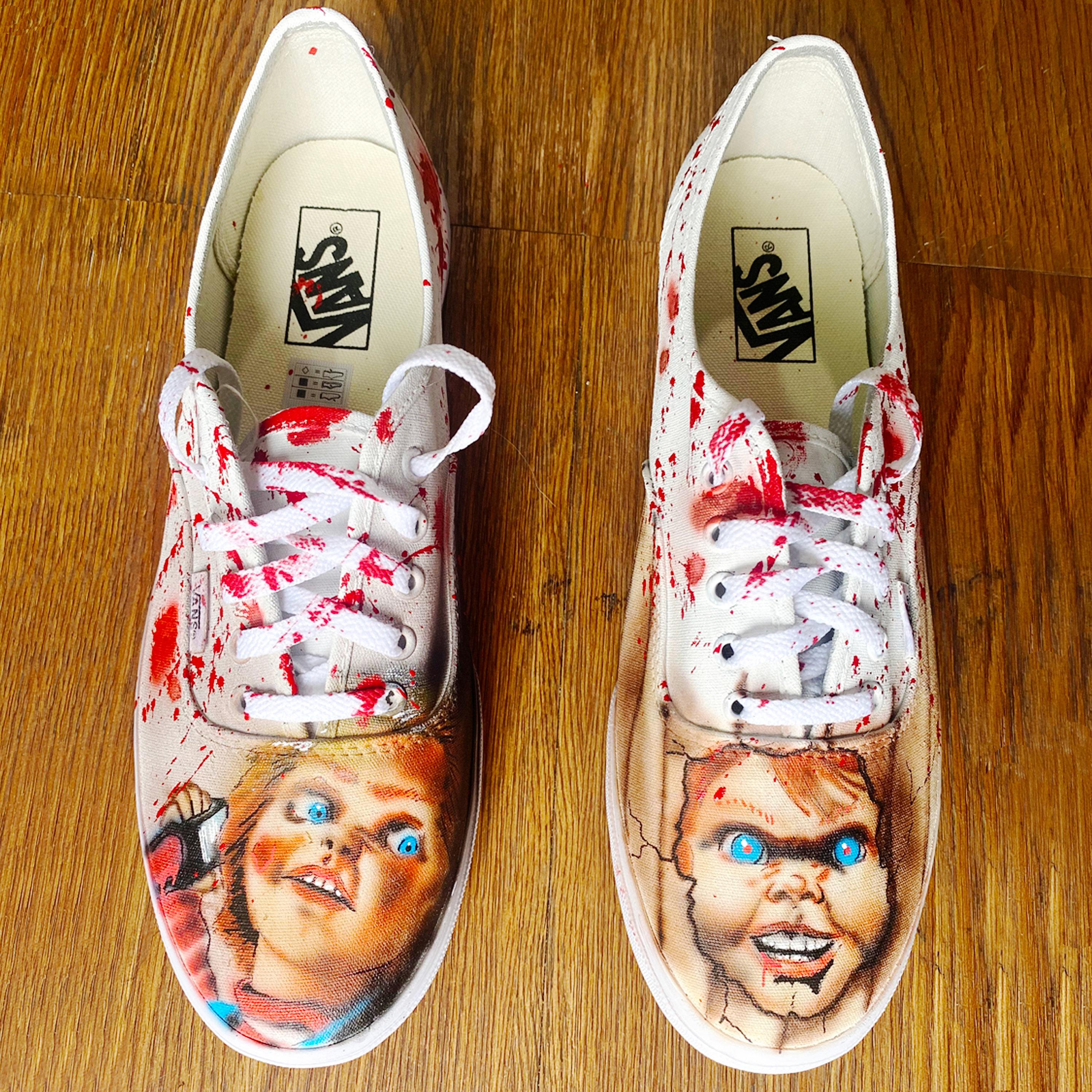3000x3000 Chucky Child's Play Custom Nike Air Force One Hand Painted