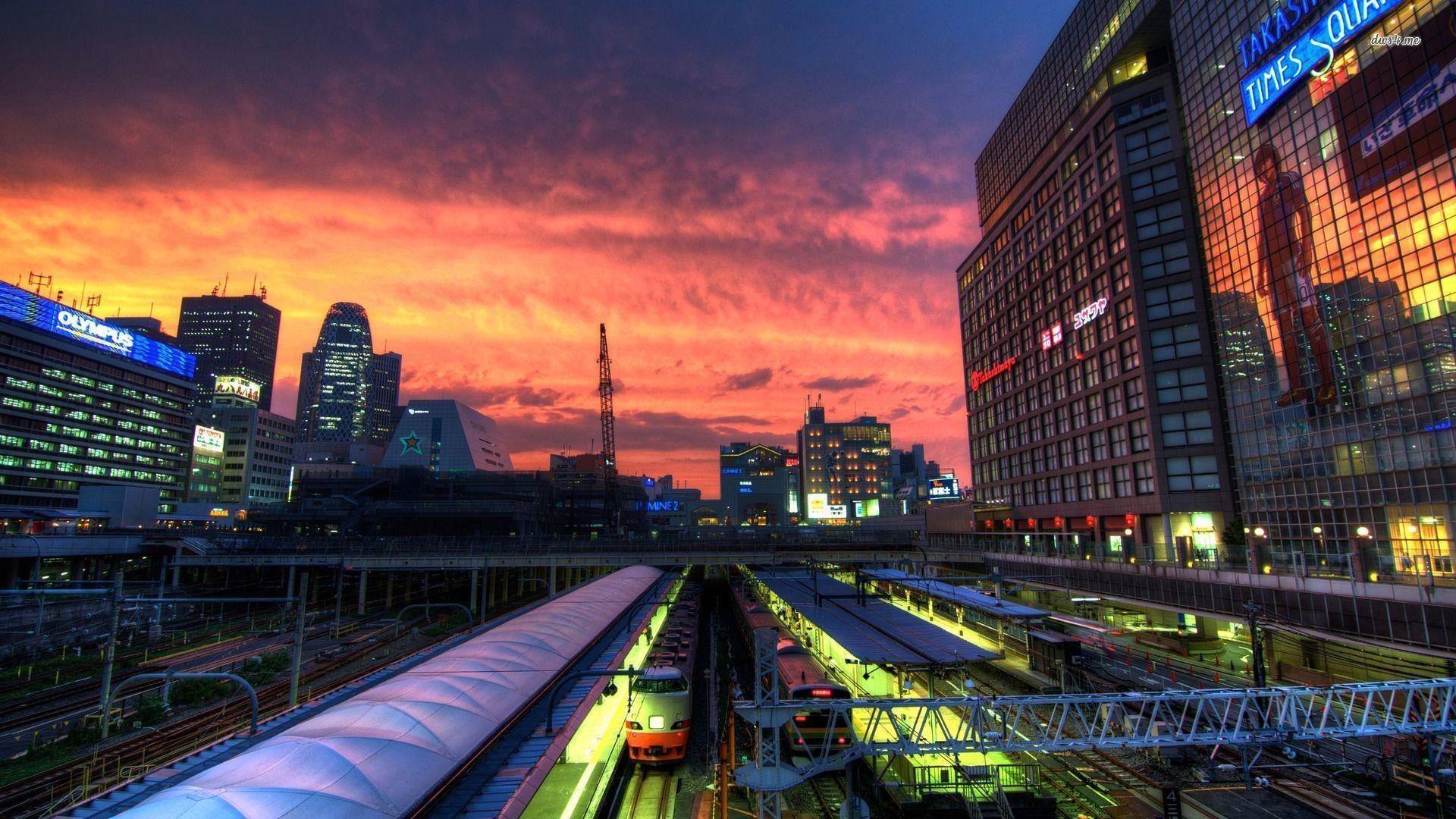1920x1080 Shinjuku Station, Tokyo wallpaper wallpaper