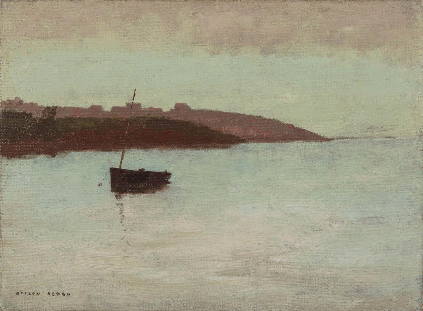1466x1080 Fishing Boat post impressionist odilon redon art wallpaper