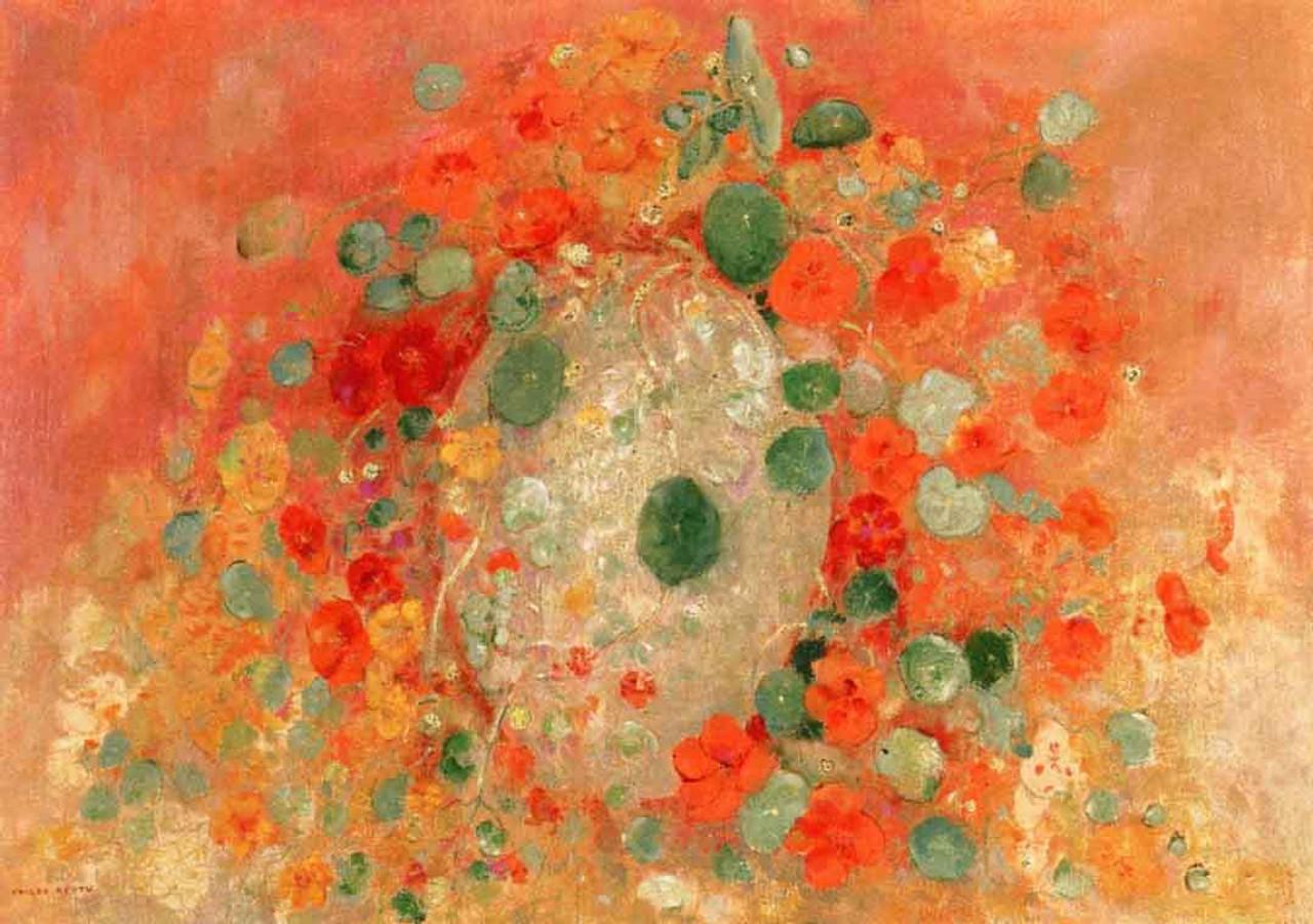 1280x901 Nasturtiums By Odilon Redon Print or Painting Reproduction from Cutler Miles