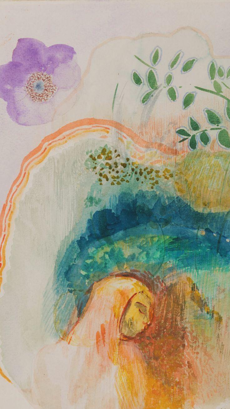 736x1308 odilon redon lockscreen wallpaper aesthetic painting, 2022