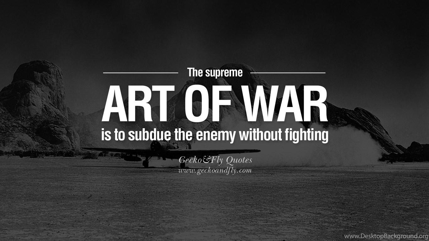 1366x768 Art Of War Quote Wallpaper