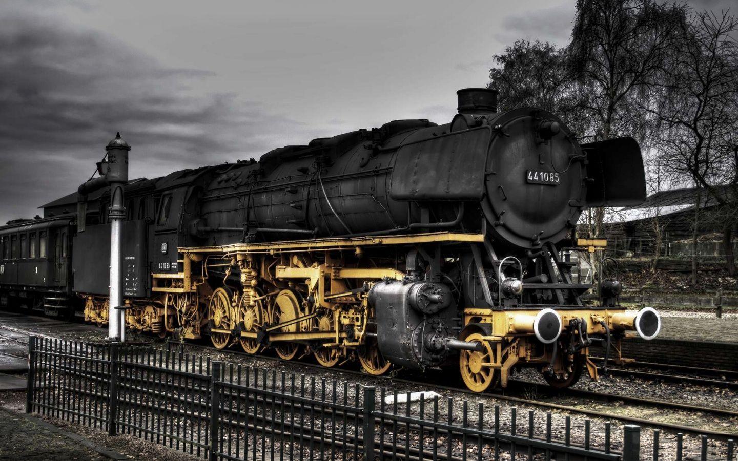 1440x900 Old Steam Trains. Wallpaper Description: Black Steam