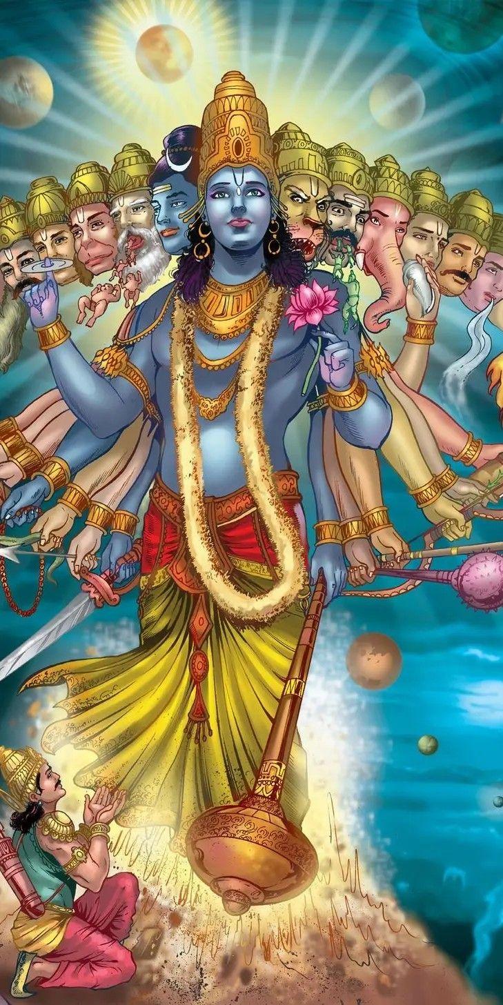 729x1457 Lord vishnu. Goddess artwork, God illustrations, Vedic art