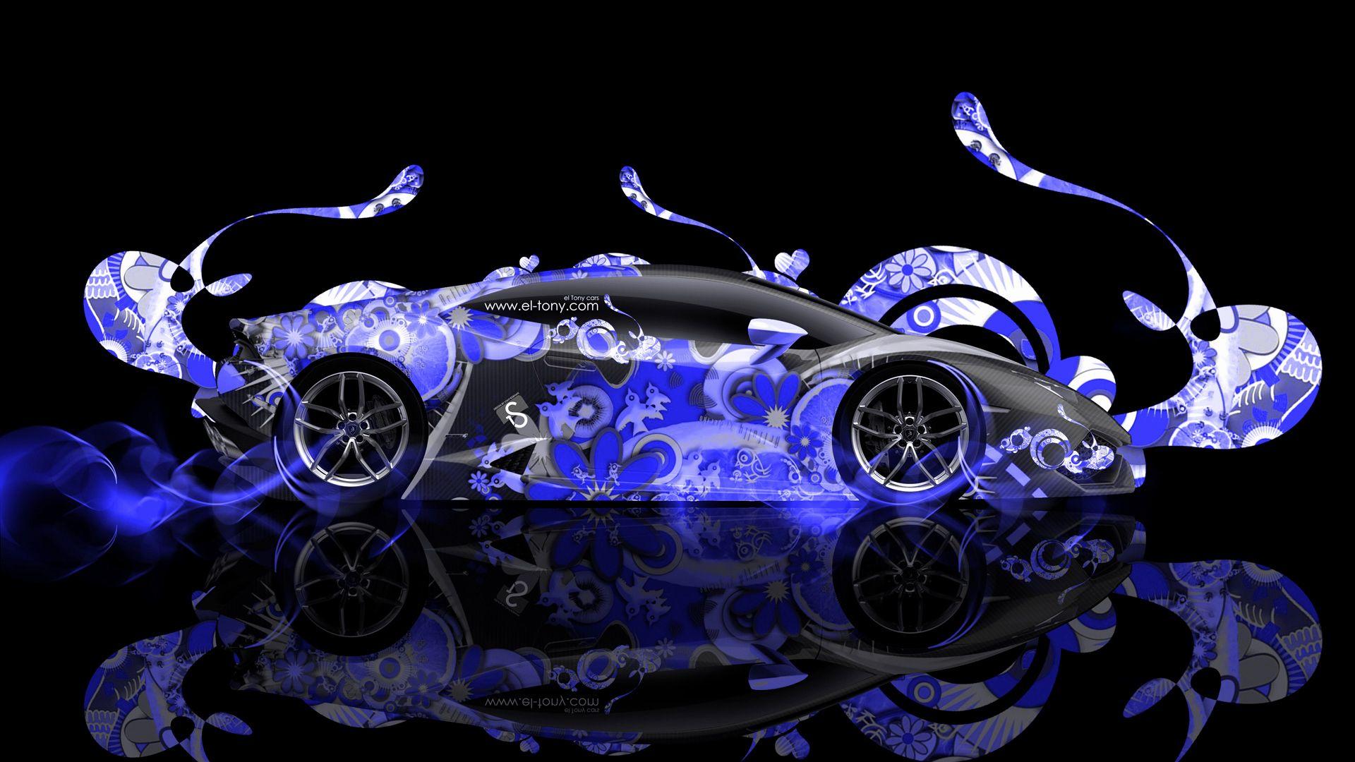 Neon Blue Car Wallpaper