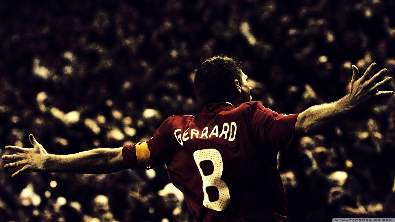 1366x768 Steven Gerrard Football Ultra HD Desktop Background Wallpaper