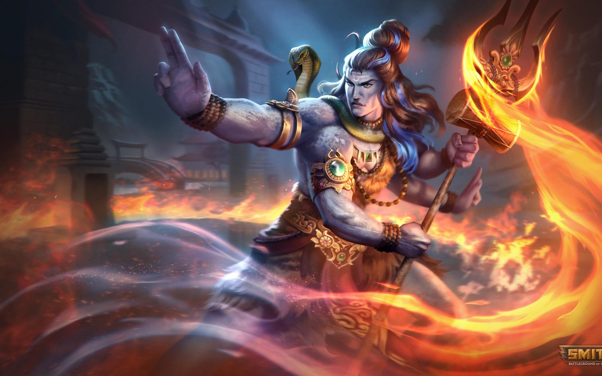 1920x1200 Lord Shiva Wallpaper 4K, The Destroyer, Smite, 2022 Games