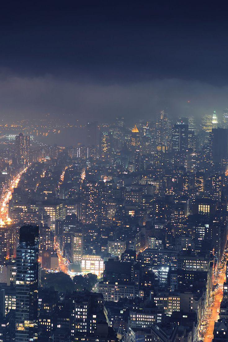 735x1102 Night Time View Over Lit Up City. City wallpaper, Night, Night time