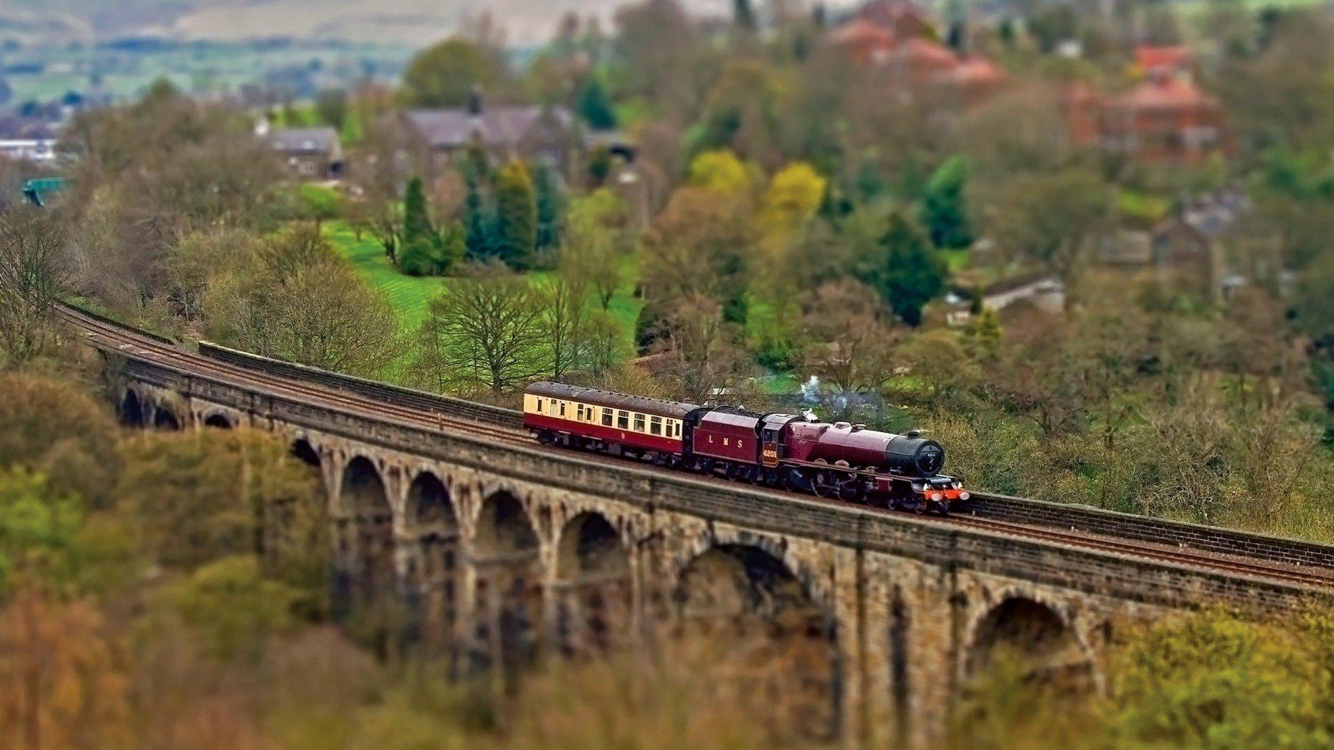 1920x1080 train, Blurred, Tilt shift HD Wallpaper / Desktop and Mobile Image & Photo