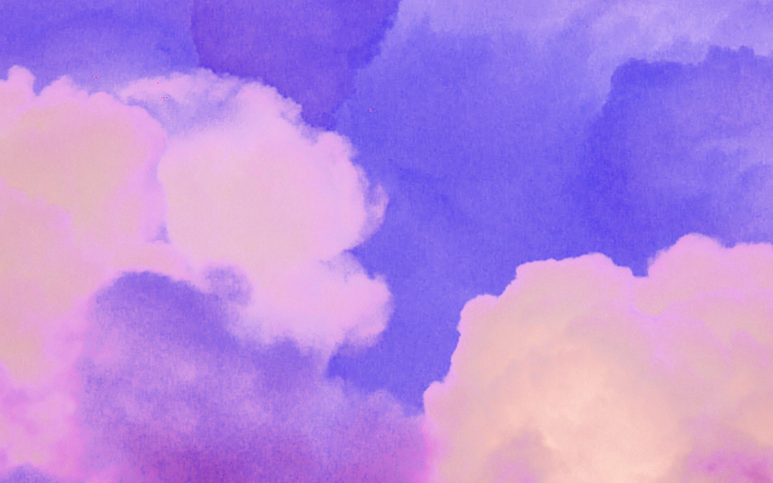 2560x1600 Sky Purple Pastel Art Wallpaper