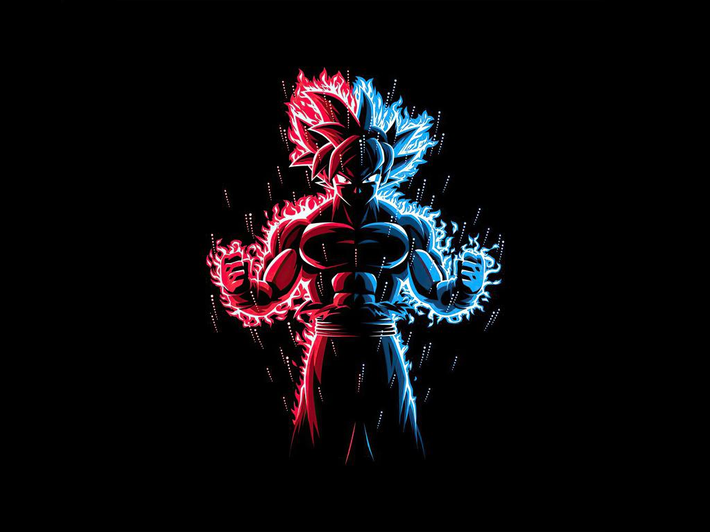 1024x768 God Red Blue Goku Dragon Ball Z 1024x768 Resolution HD 4k Wallpaper, Image, Background, Photo and Picture