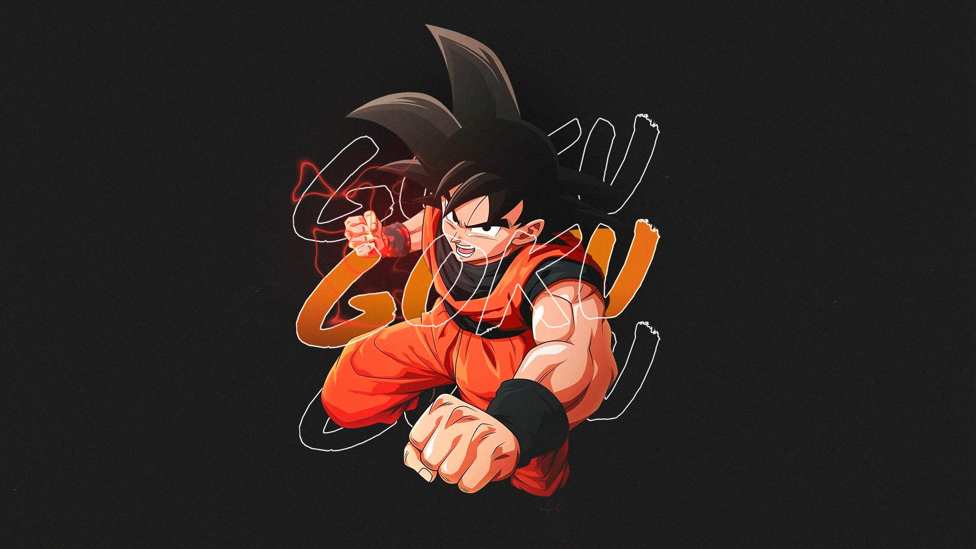1920x1080 Anime Boys Anime Girls Anime Beauty Black Background Simple Background Minimalism Dragon Ball Dragon Wallpaper:1920x1080