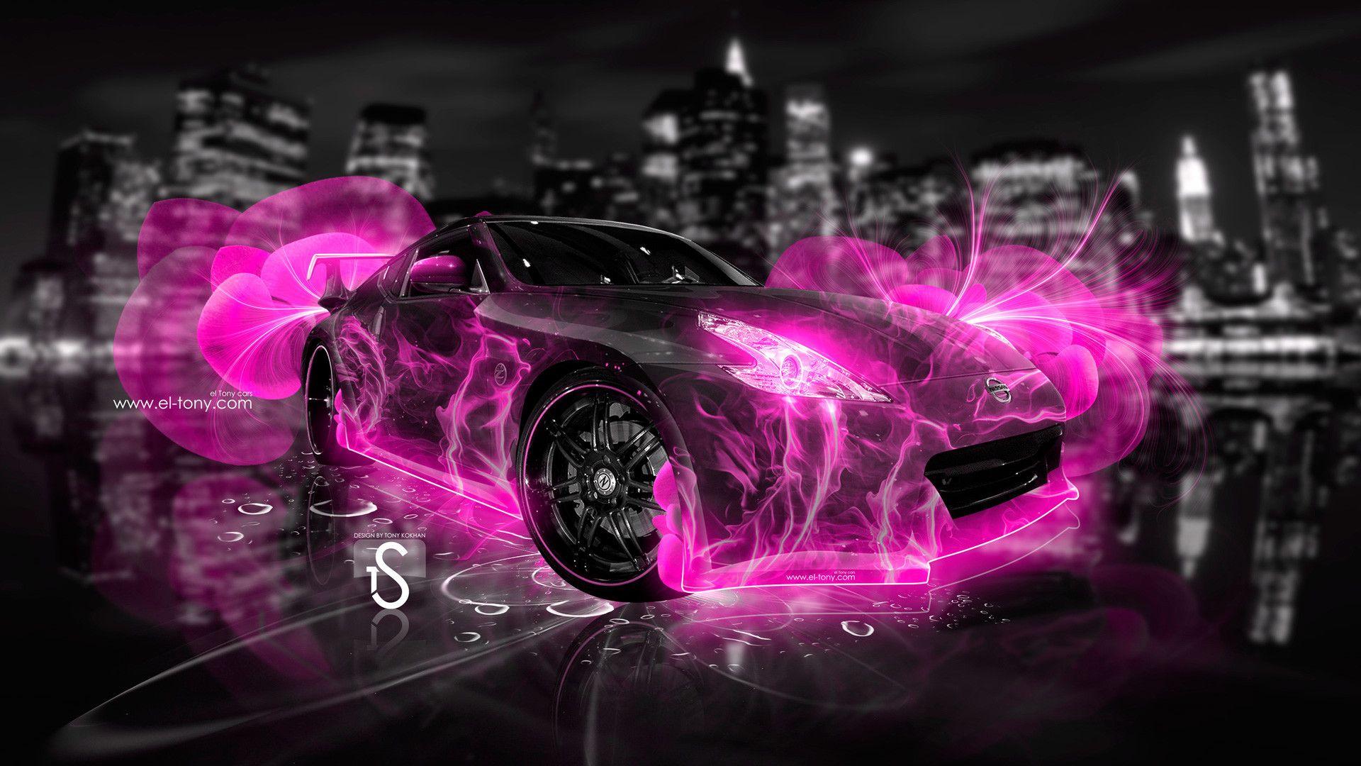 1920x1080 Pink Cars Wallpaper