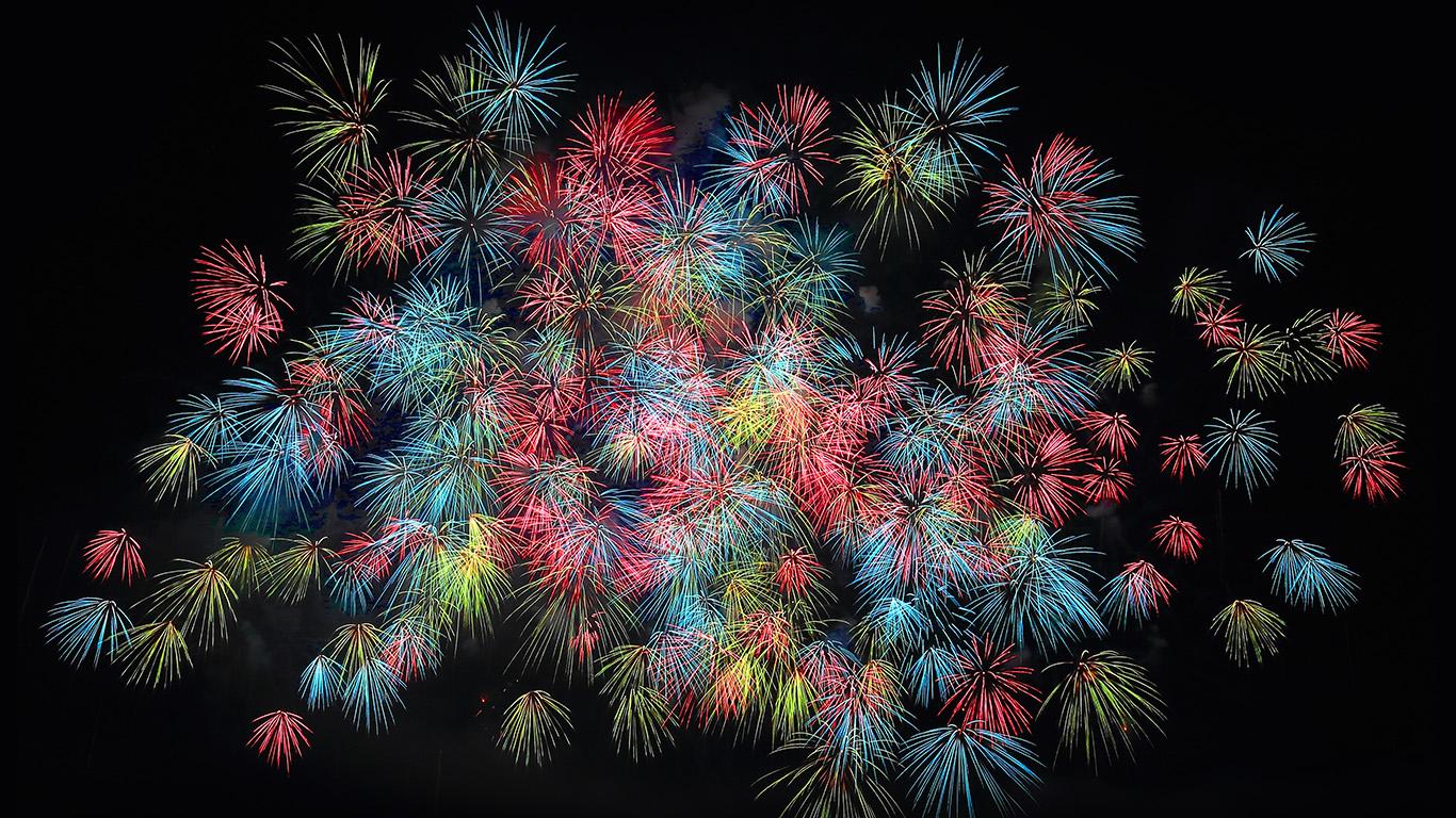 1366x768 wallpaper for desktop, laptop. firework art pastel night dark color