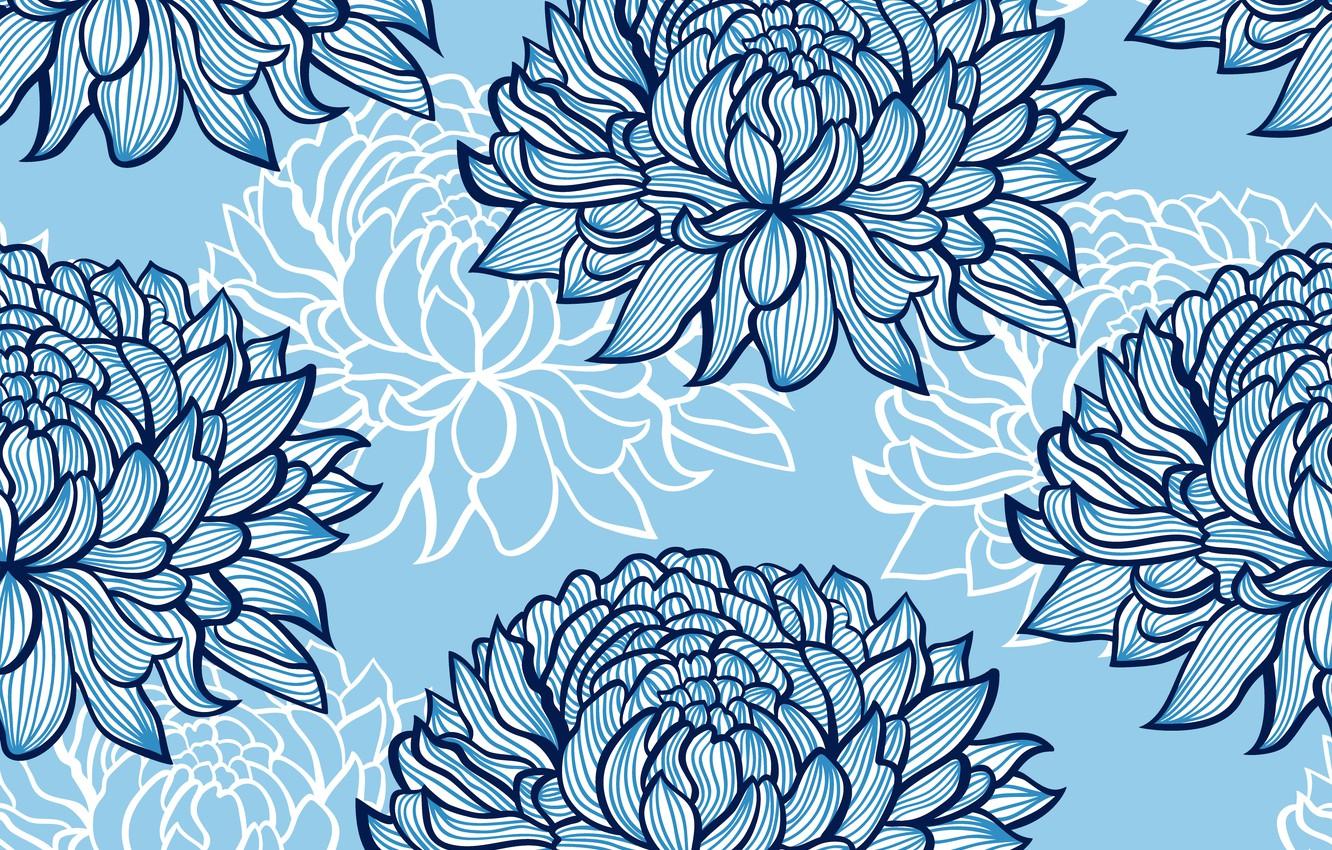 1332x850 Wallpaper blue, background, Flower, Texture, Abstract image for desktop, section текстуры