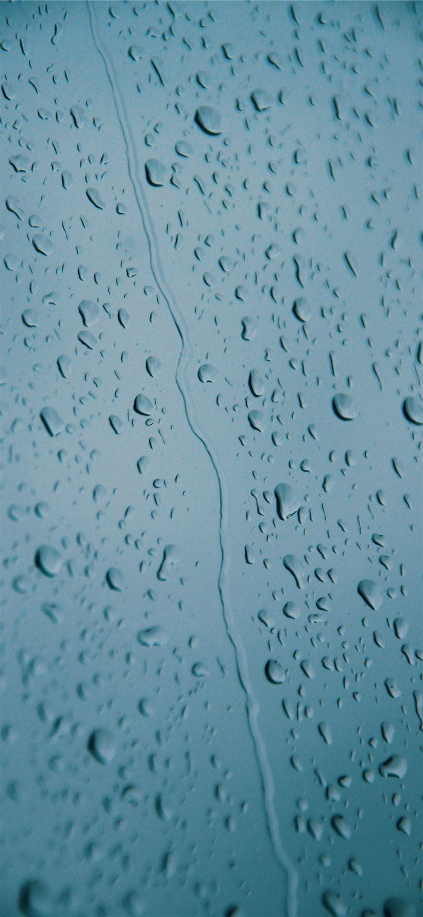 828x1792 water drops on glass panel iPhone 11 Wallpaper Free Download