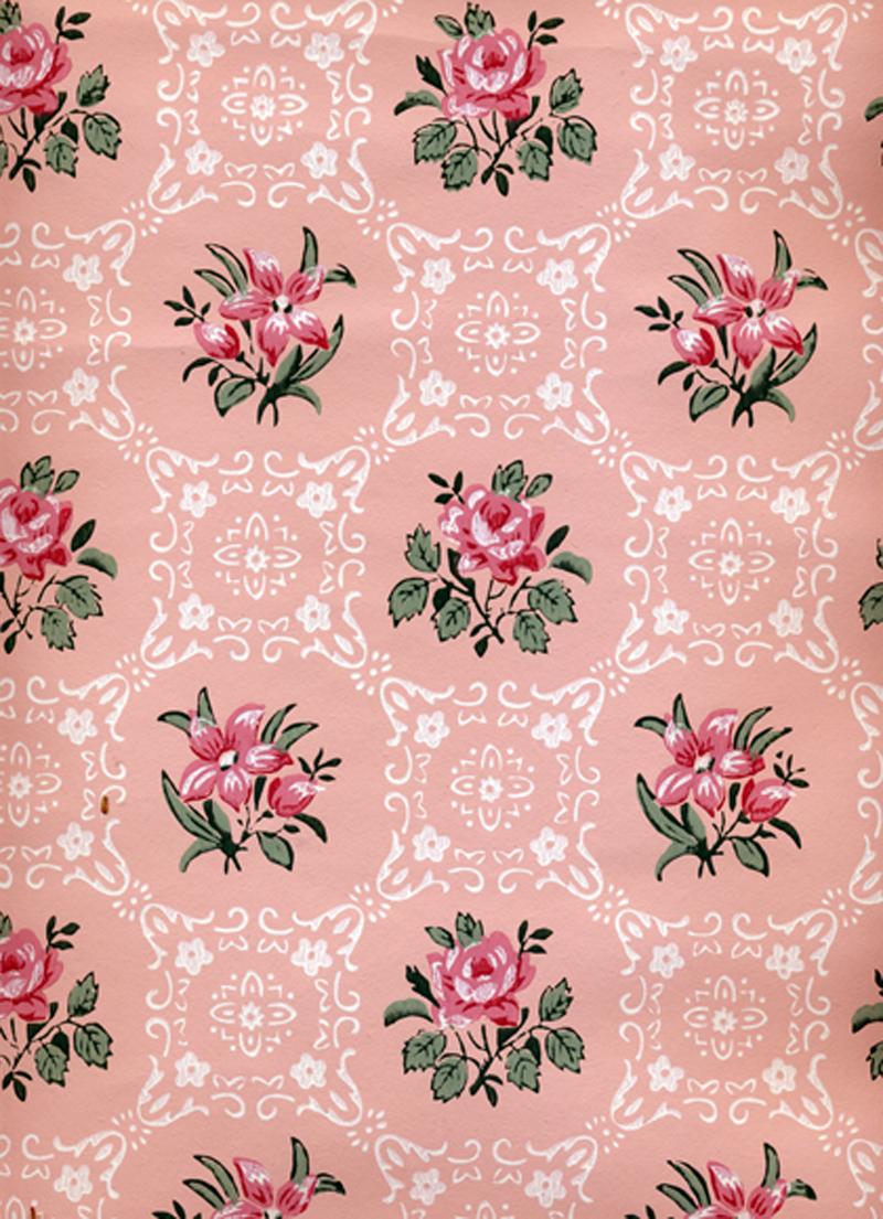 800x1105 vintage wallpaper, pink, pattern, peach, floral design, pedicel