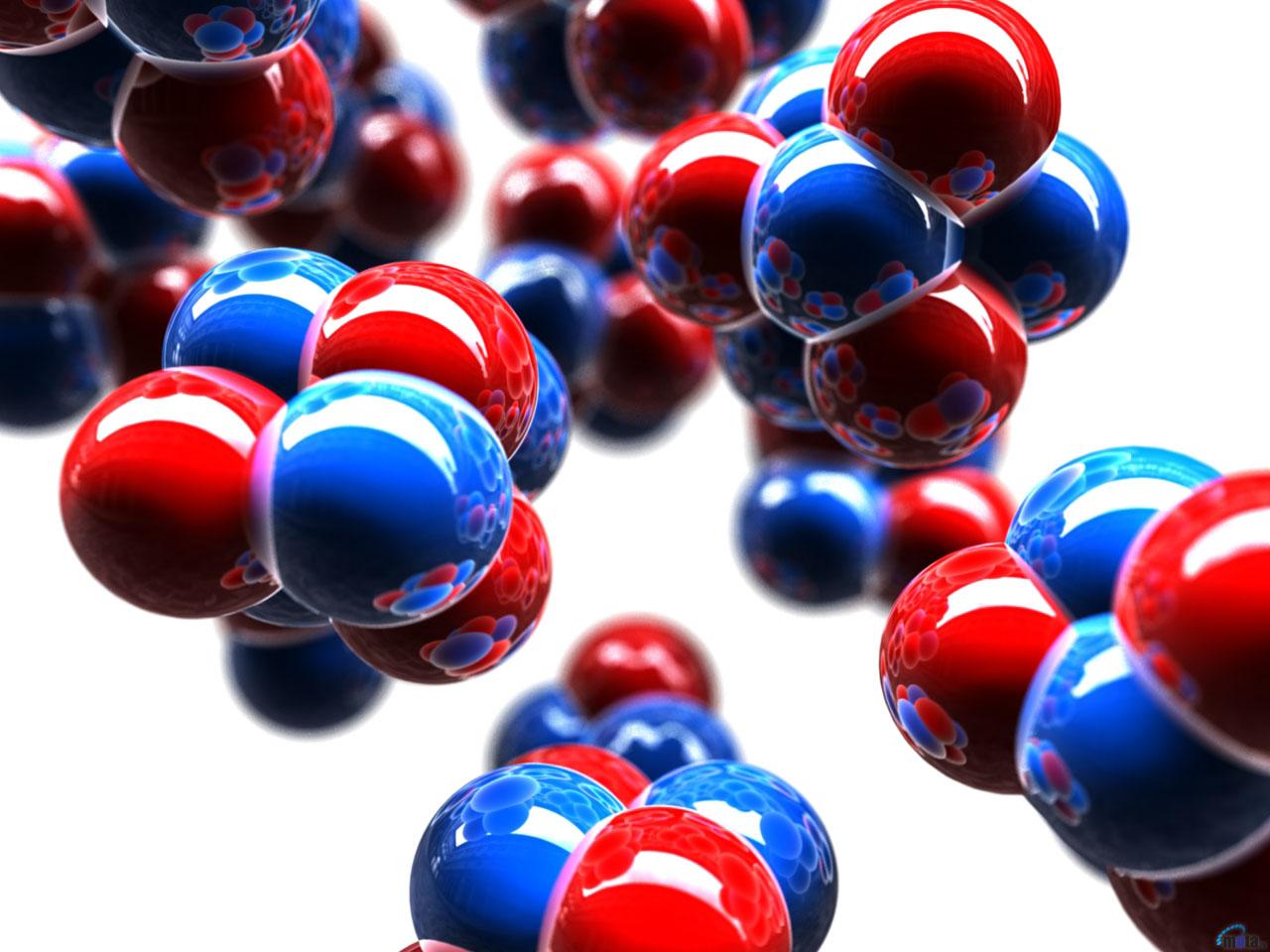 1280x960 Download Wallpaper red blue ball orb, 1280x Atoms
