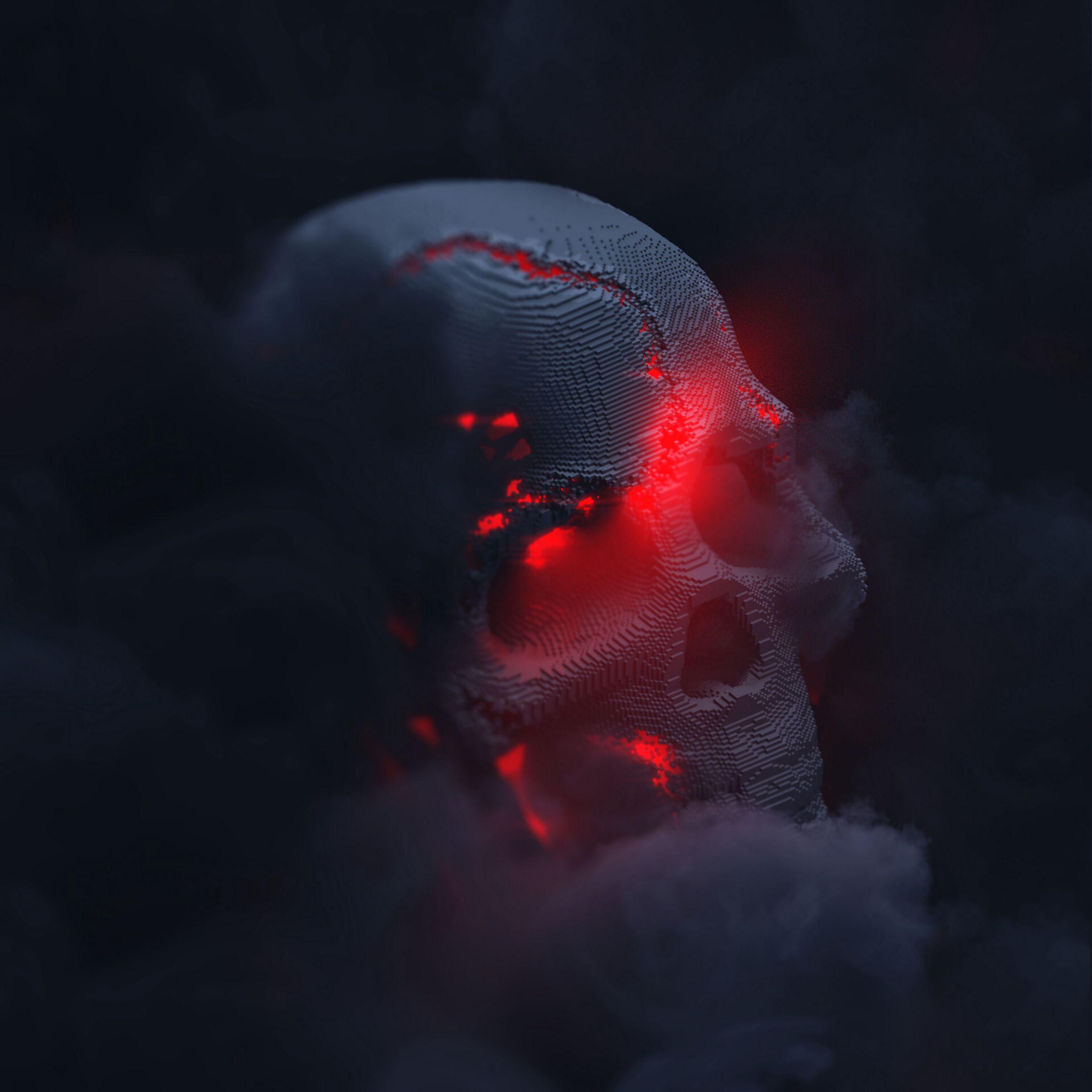 2780x2780 Download wallpaper 2780x2780 skull, smoke, cloud, glow, 3D, dark ipad air, ipad air ipad ipad ipad mini ipad mini ipad mini ipad pro 9.7 for parallax HD background