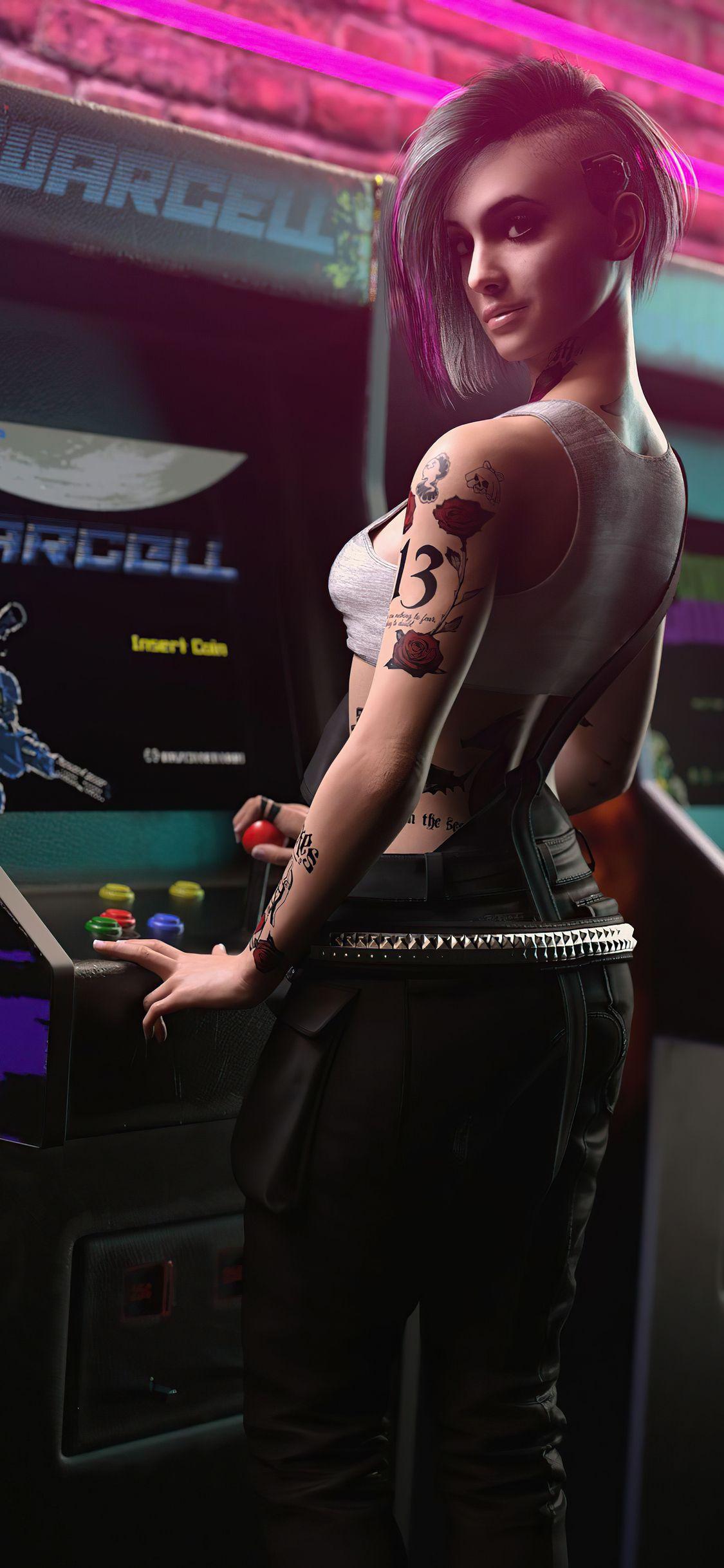 1125x2436 Judy Phone Wallpaper Cyberpunk 2077