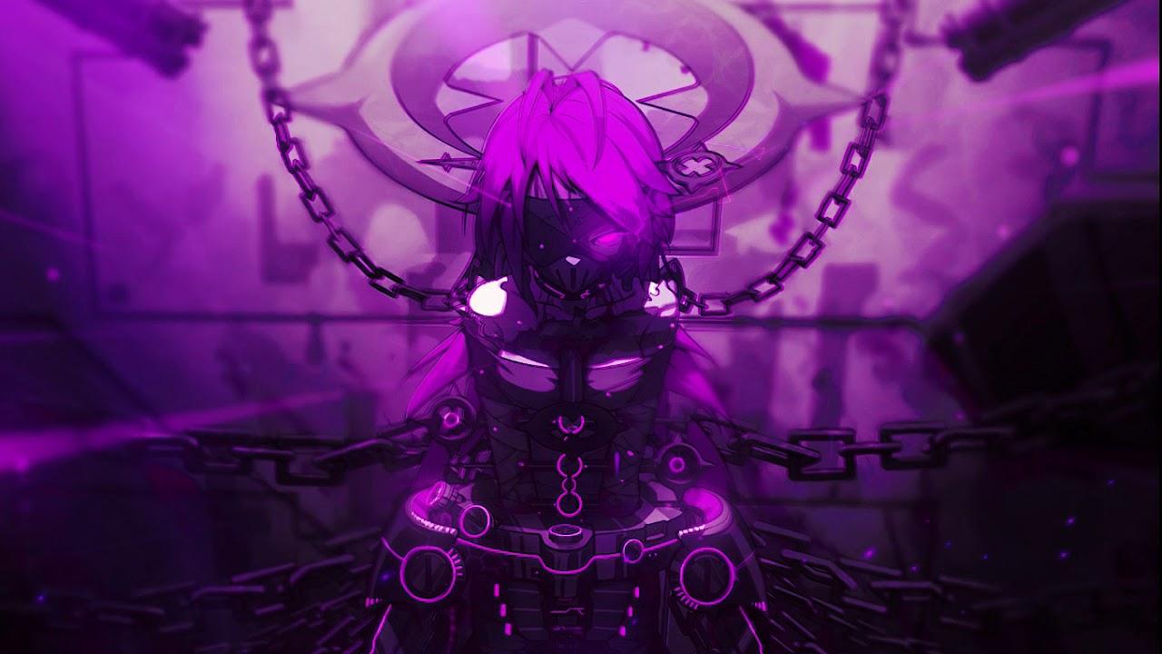 1280x720 Purple Anime Wallpaper