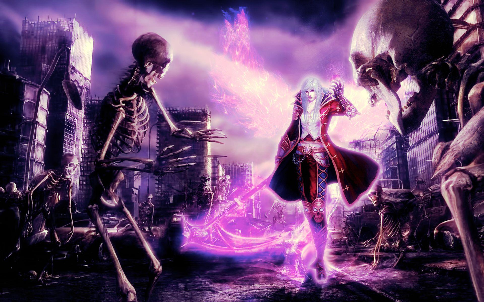 1920x1200 Dark Purple Anime Wallpaper