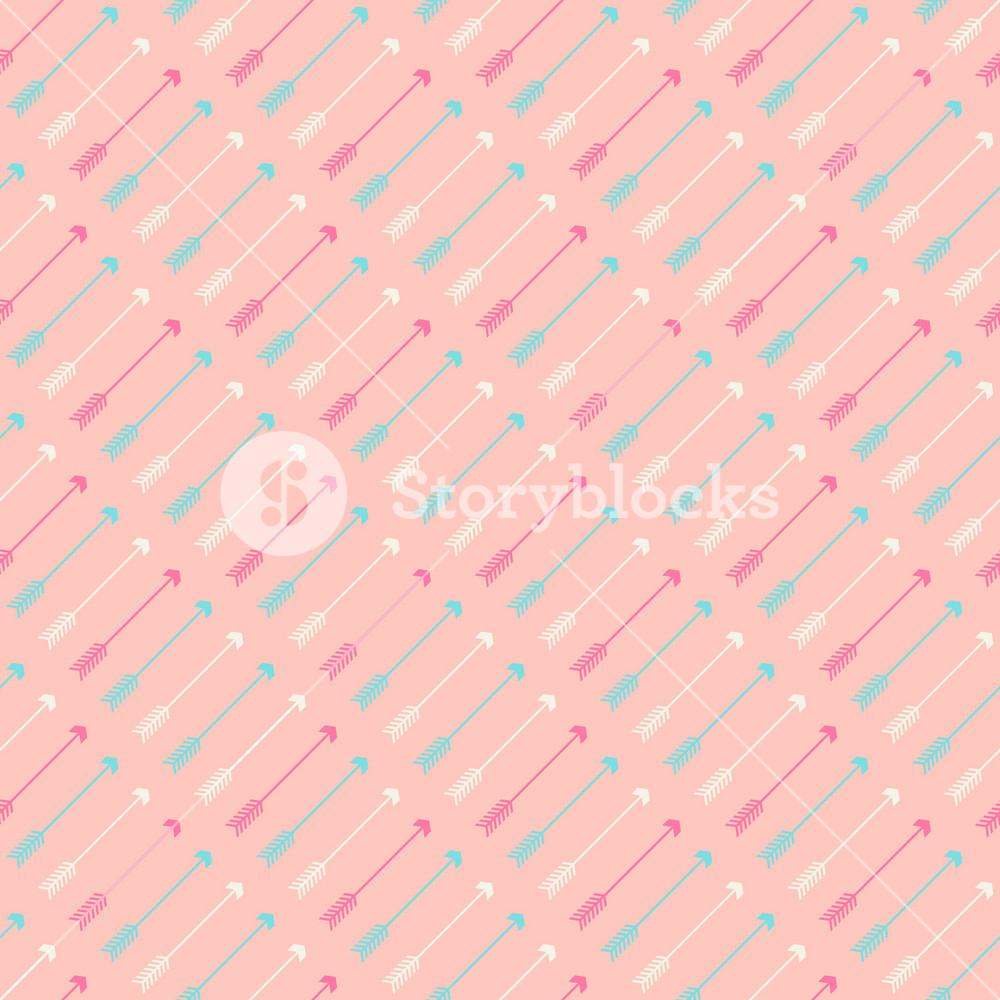 1000x1000 Turquoise And White Arrows Pattern On A Pink Background Royalty Free Stock Image