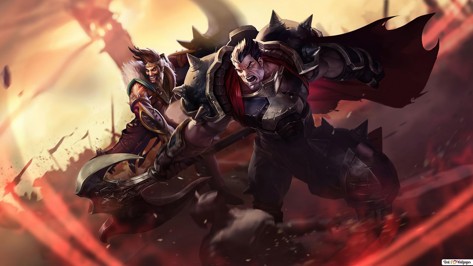 1920x1080 Darius with Draven (Wild Rift) of Legends (LOL) HD wallpaper download