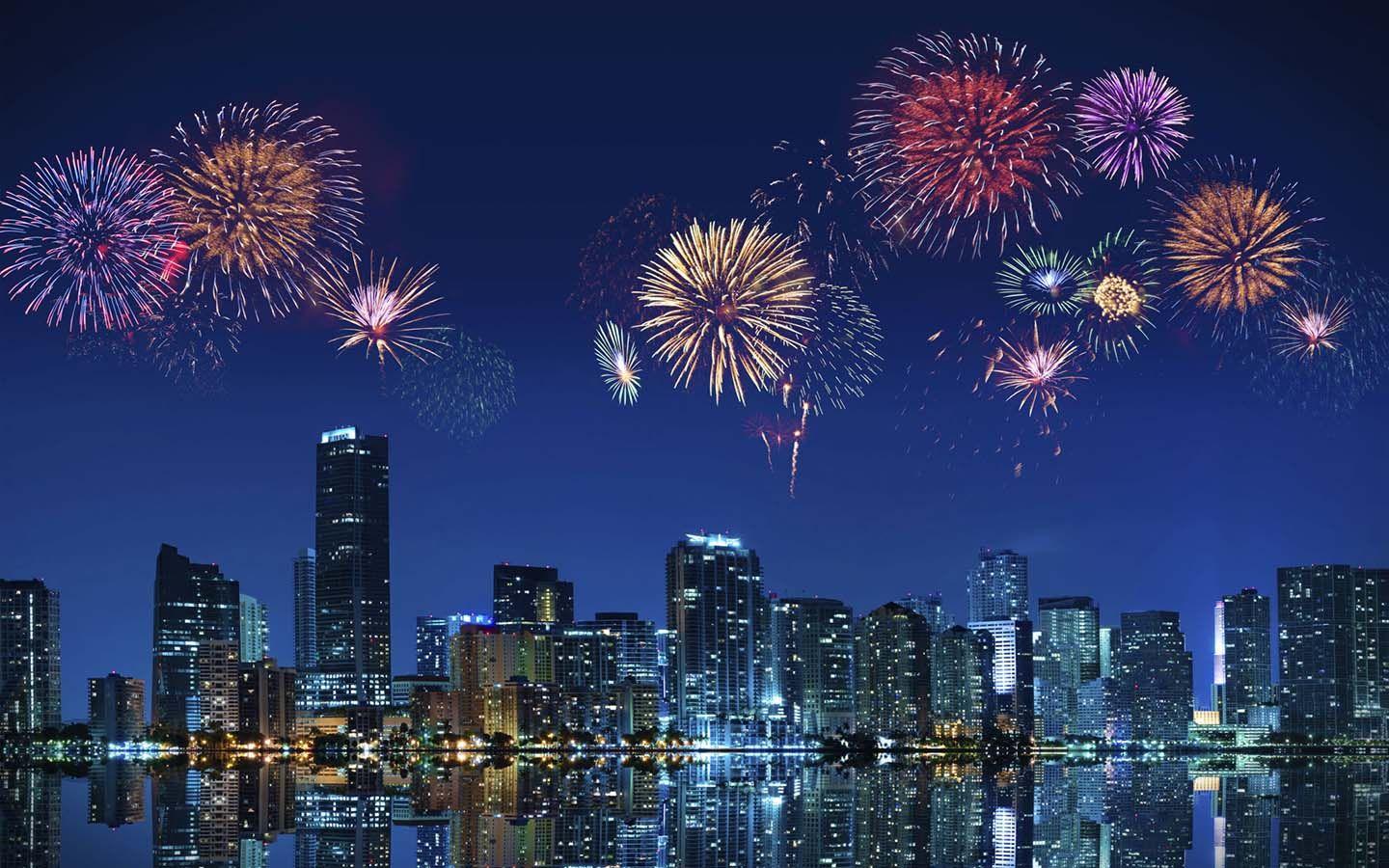 1440x900 Fourth Of July Fireworks In Miami