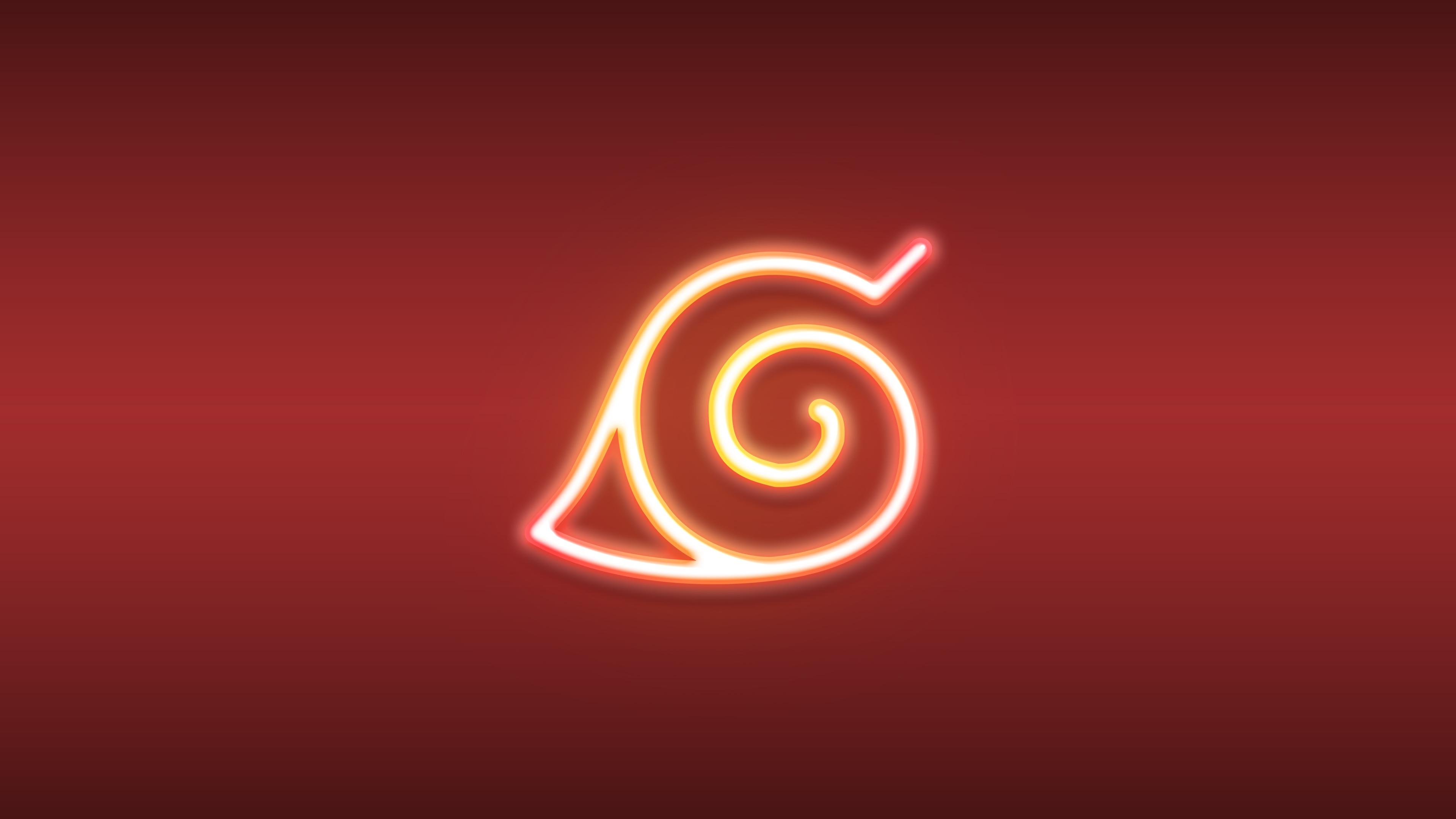 3840x2160 Logo of hidden leaf village