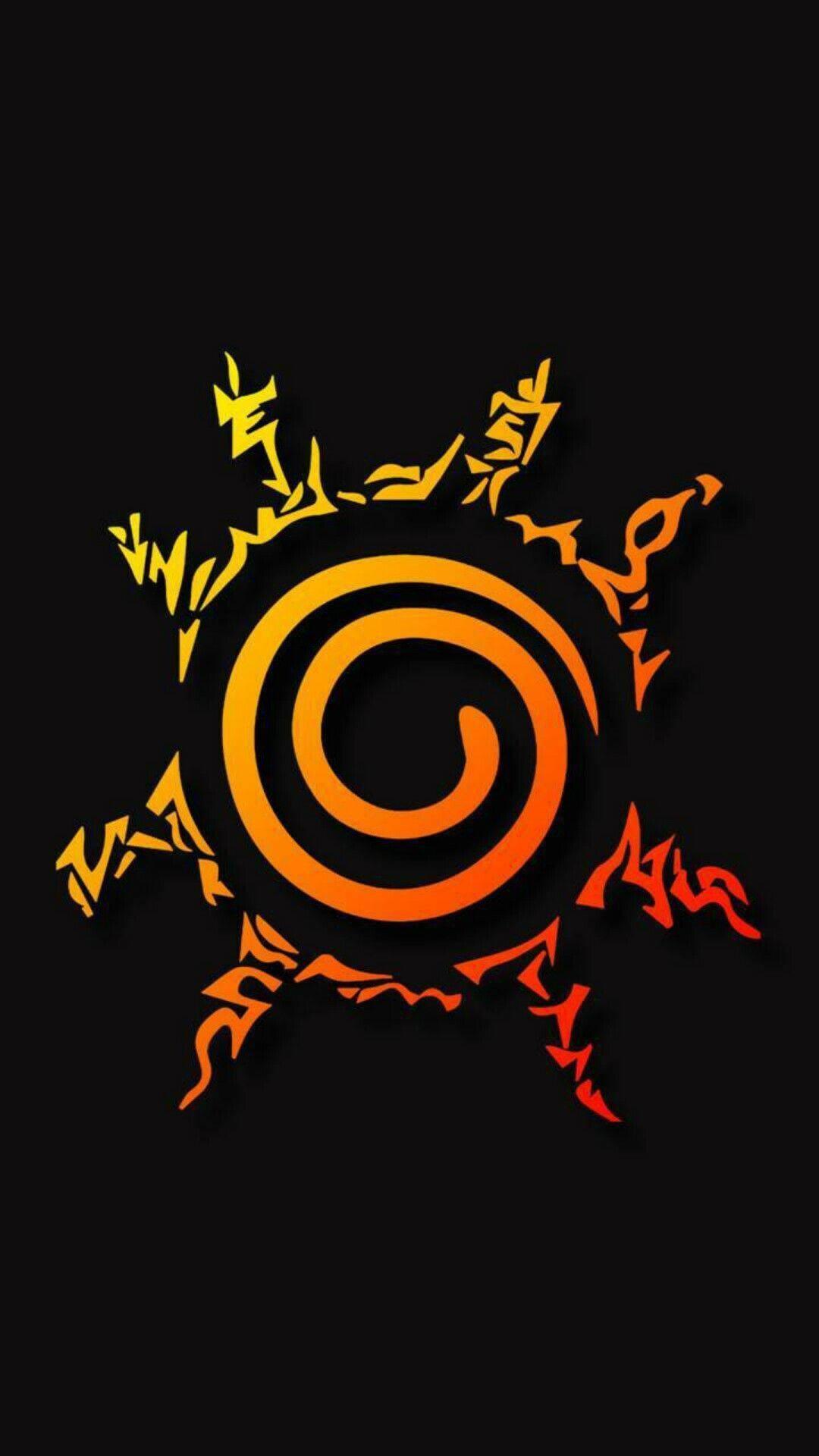 1080x1920 Download Naruto Symbol Resembling Sun Wallpaper