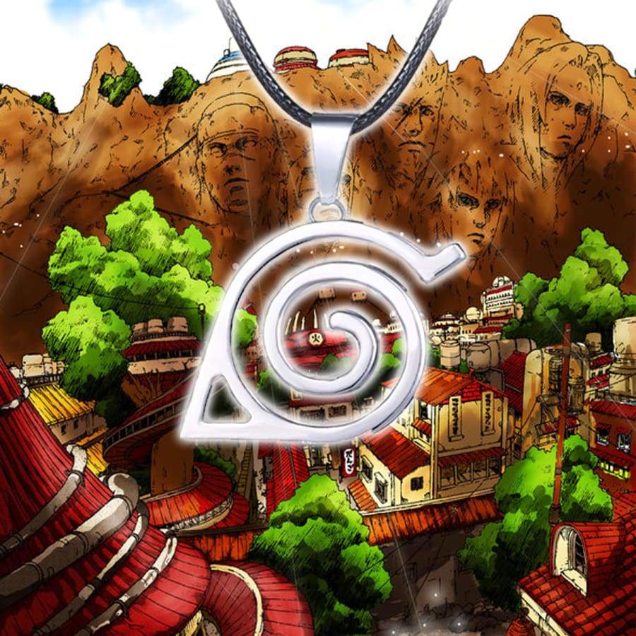 900x900 Hidden Leaf Village Symbol Necklace