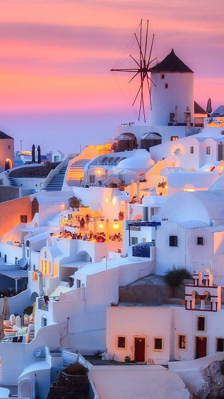 750x1334 Santorini iPhone Wallpaper. Greece wallpaper, Beautiful landscape wallpaper, View wallpaper