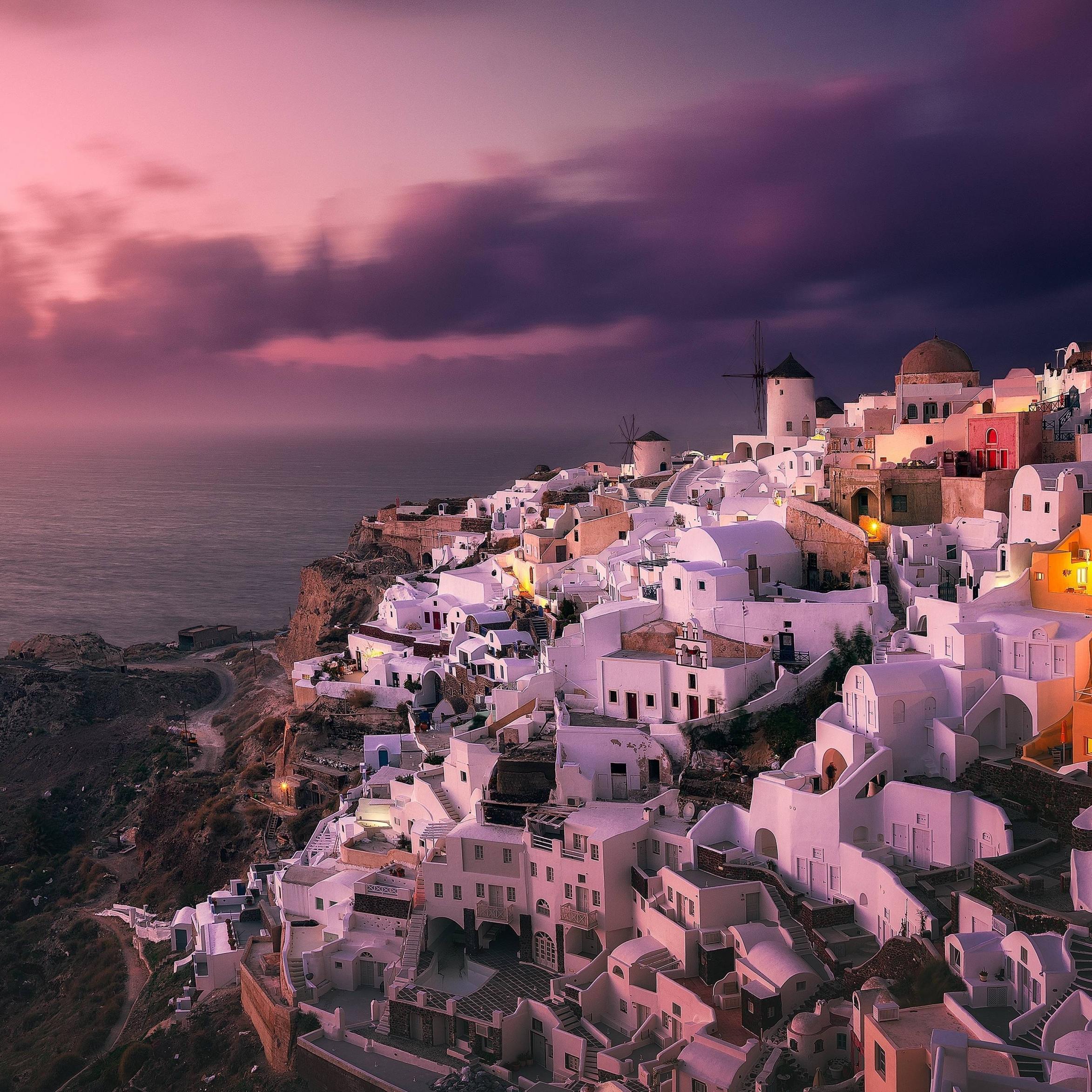 2346x2346 Santorini Island Greece iPad Pro Retina Display Wallpaper, HD City 4K Wallpaper, Image, Photo and Background