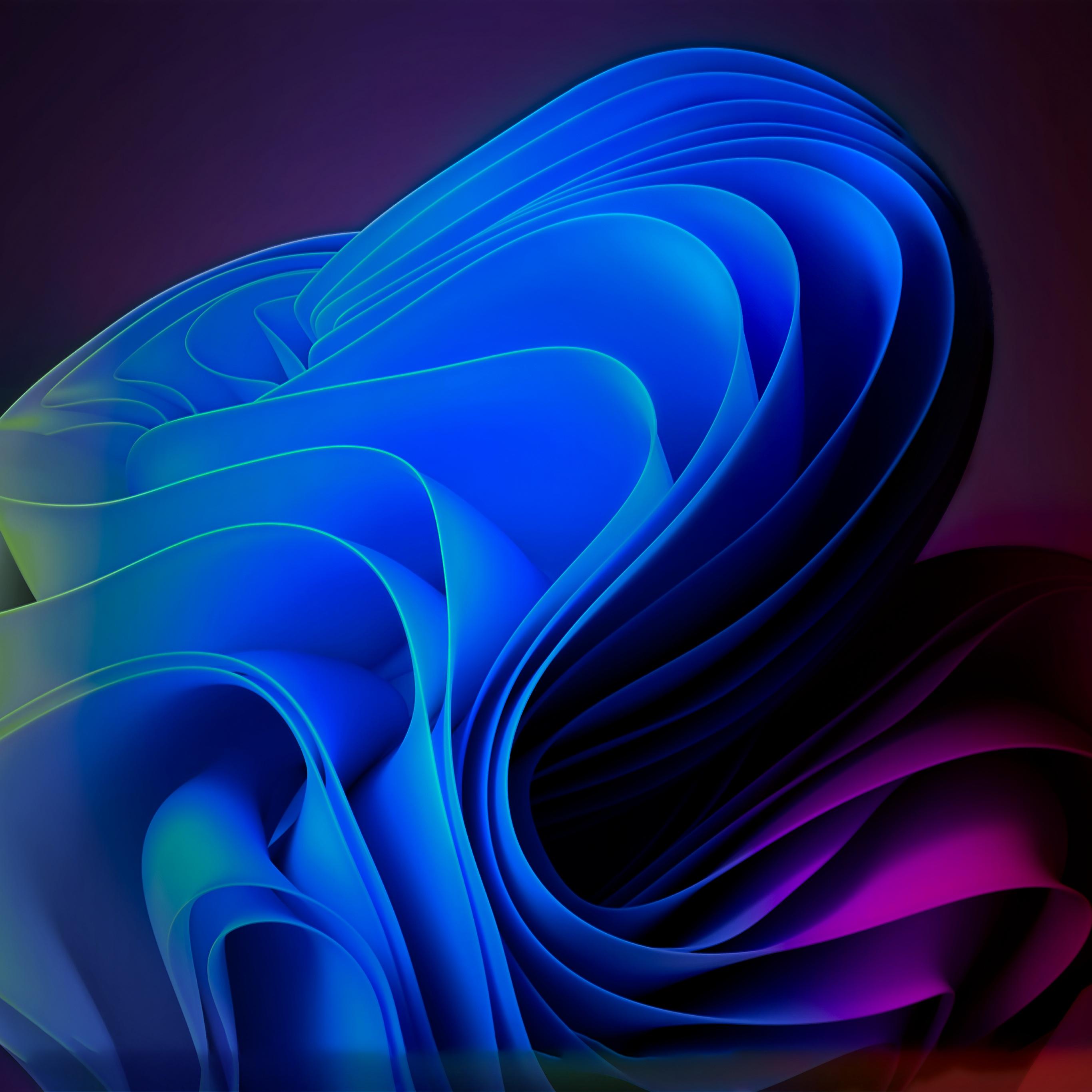 2732x2732 Windows 11 Wallpaper 4K, Stock, Colorful, Gradient background, Aesthetic, Technology