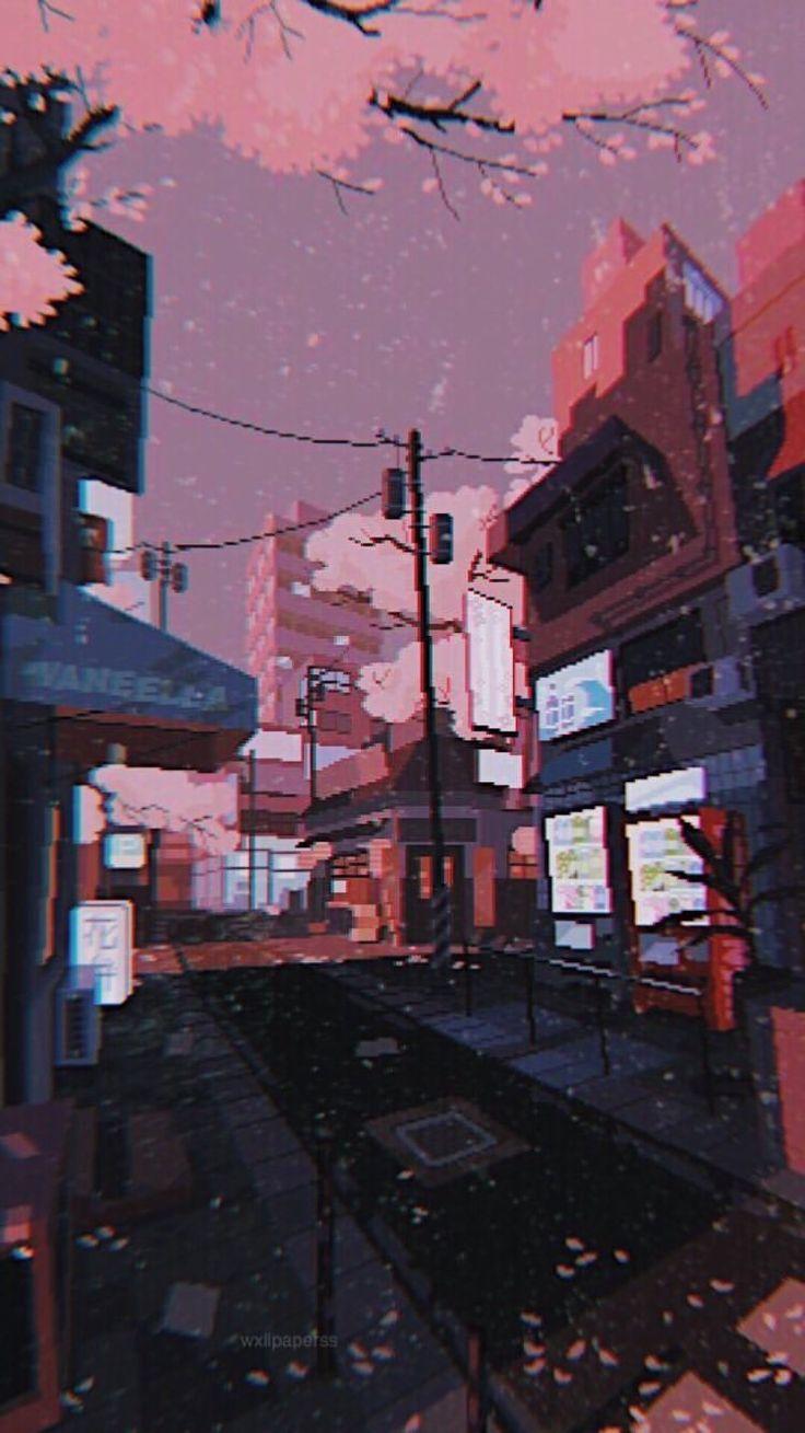 736x1309 Wallpaper. Cool pixel art, Scenery wallpaper, Anime scenery wallpaper