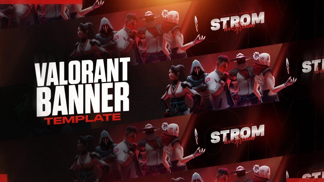 1280x720 Valorant Gaming Youtube Banner Template Free !. Gaming Channel Art Template