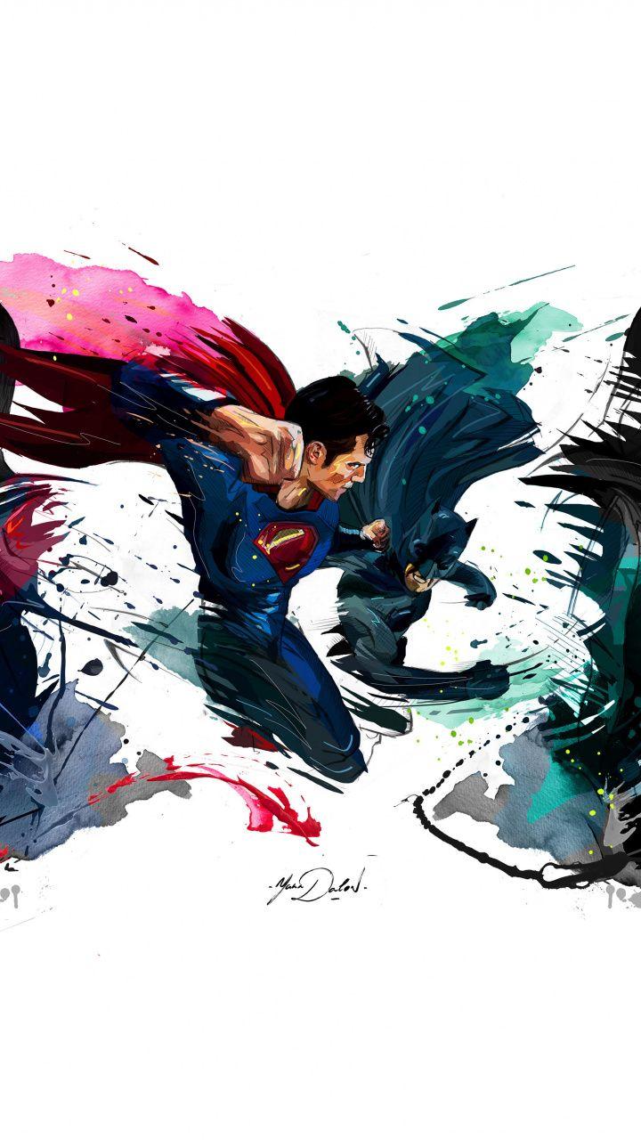720x1280 Batman vs superman, 4k, sketch artwork, 720x1280 wallpaper. Dc comics artwork, Batman vs superman, Batman wallpaper