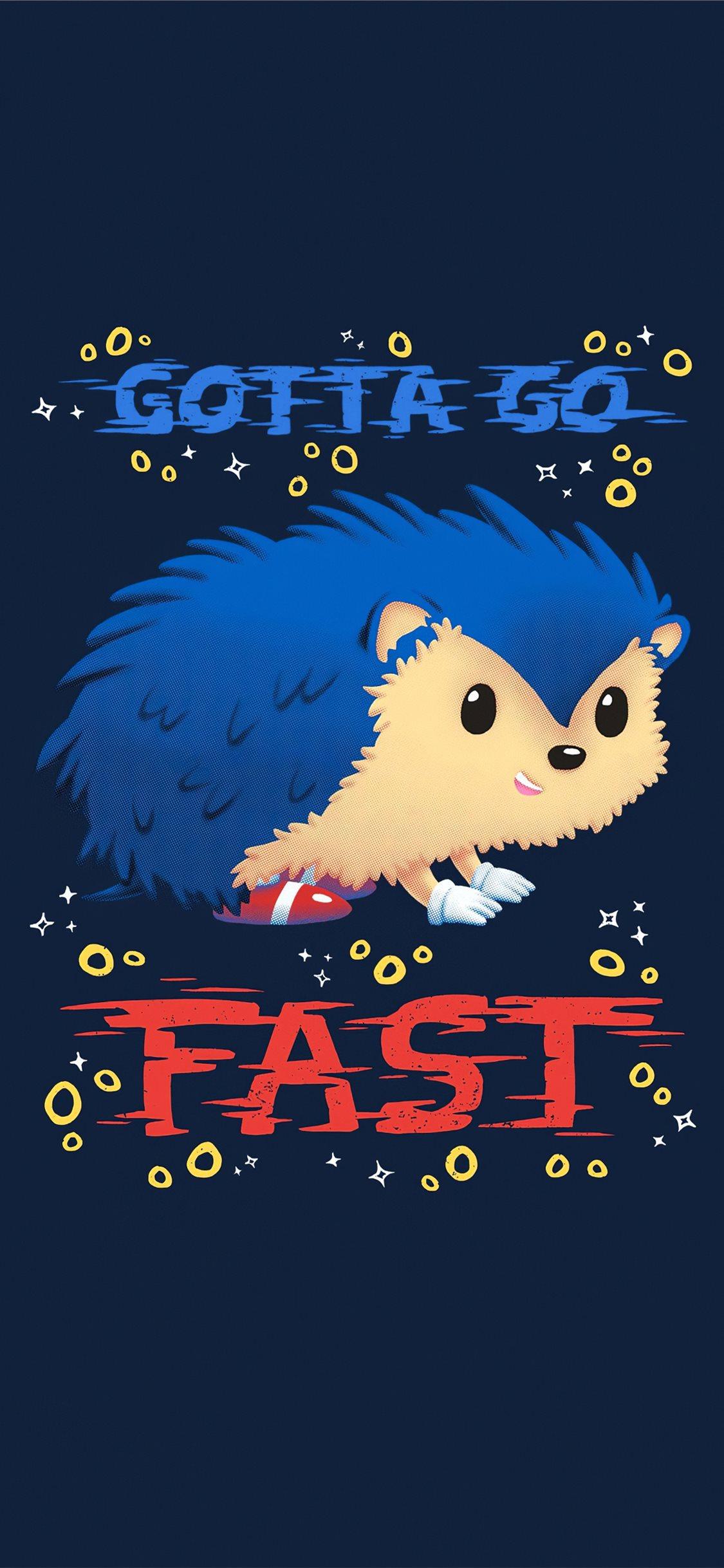 1125x2436 sonic the hedgehog minimal art 4k iPhone X Wallpaper Free Download