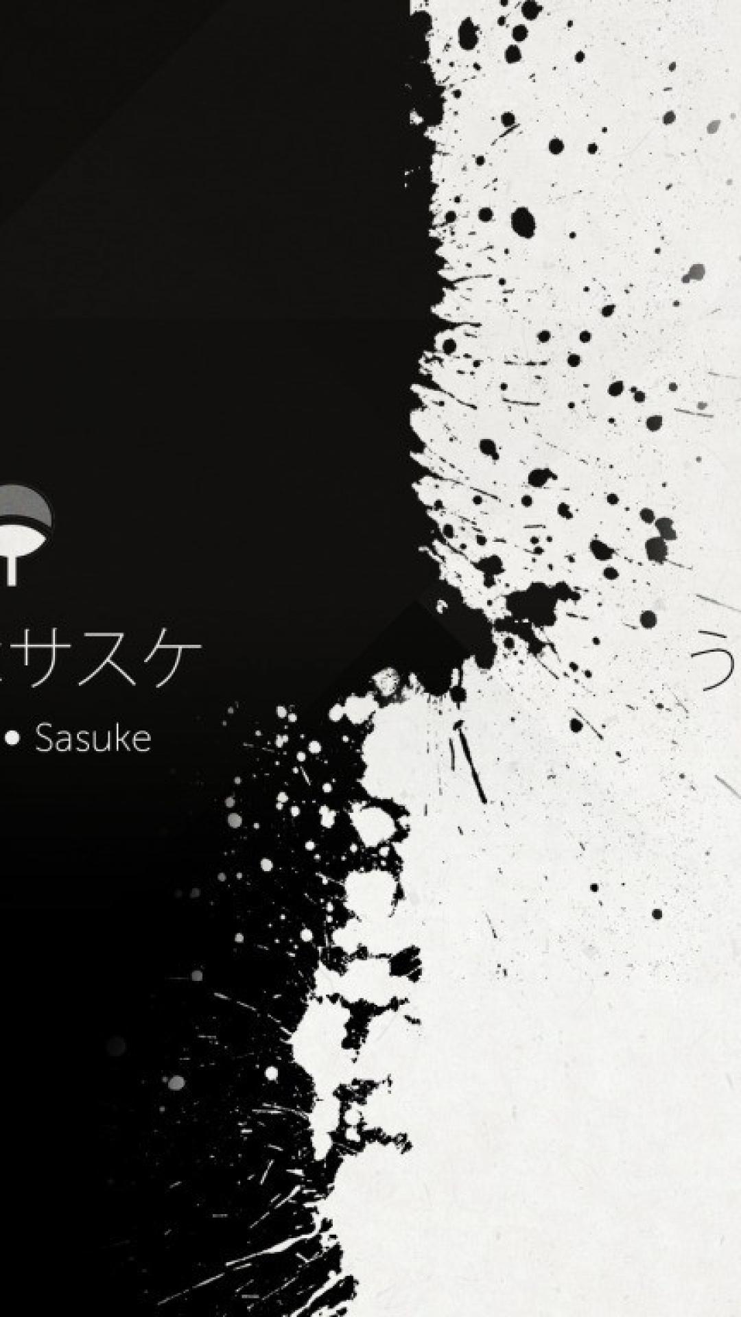 1080x1920 Text uchiha sasuke naruto: shippuden grayscale wallpaper