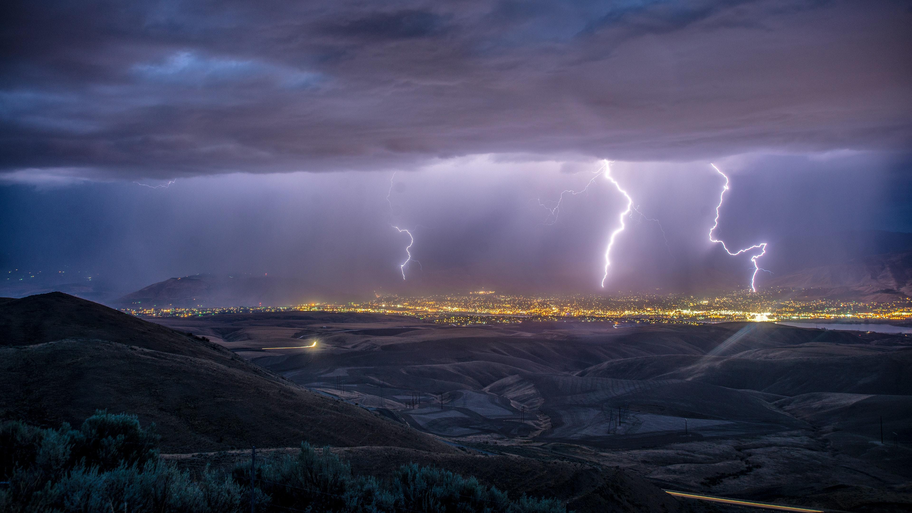 3840x2160 Lightning 4K wallpaper for your desktop or mobile screen free and easy to download