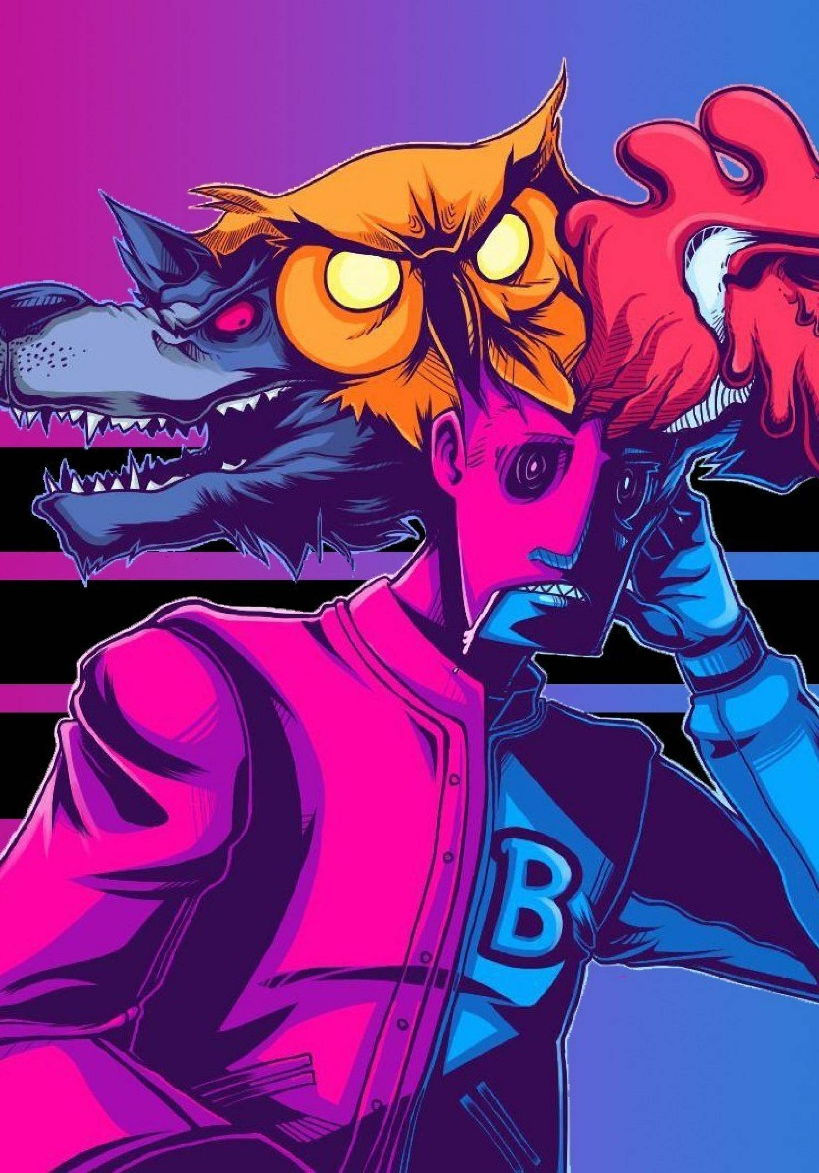 1668x2388 hotline miami, art, rasmus mask 1668x2388 Resolution Wallpaper, HD Games 4K Wallpaper, Image, Photo and Background